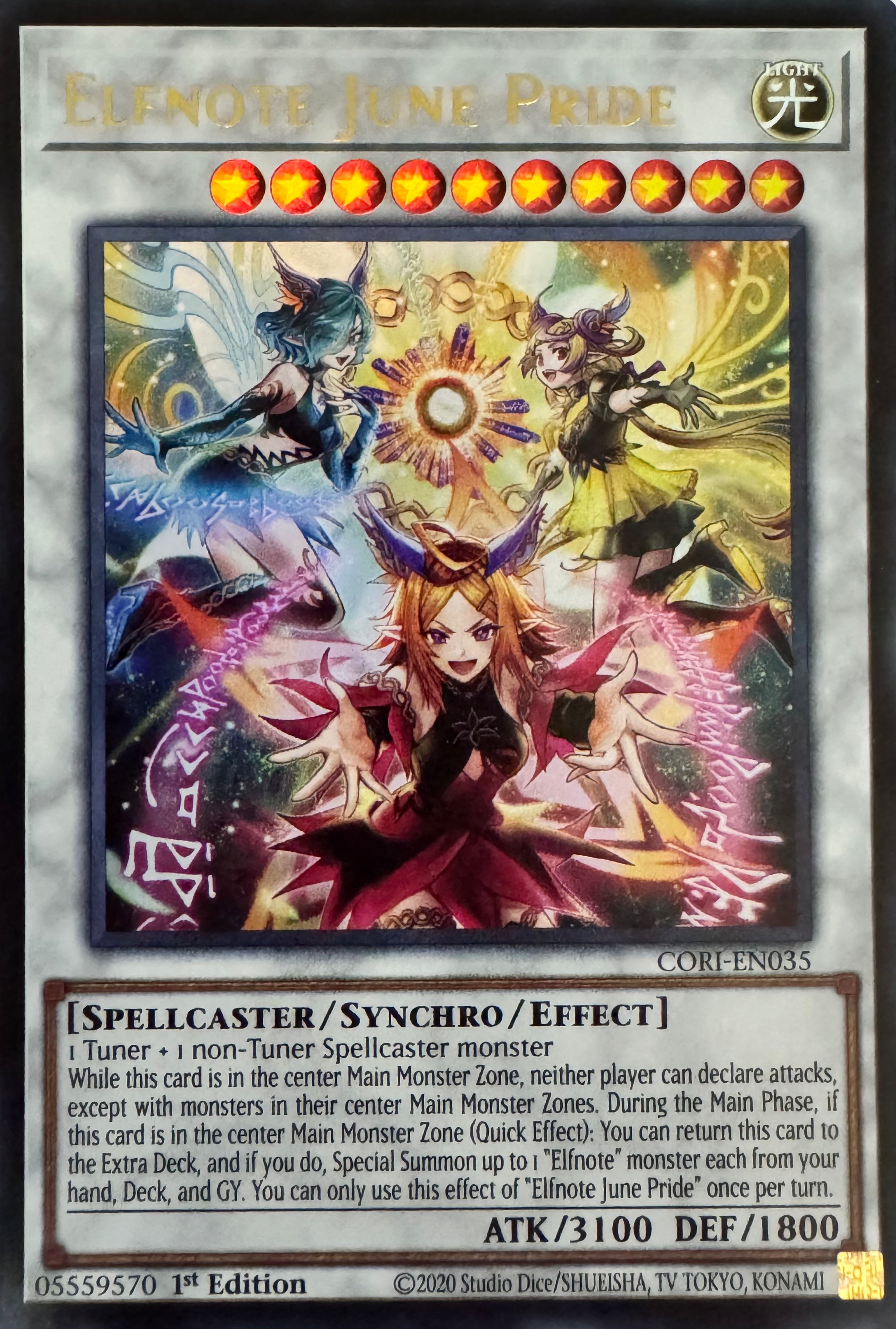 Yugioh! Elfnote June Pride Cori-en035 1st Edition Ultra