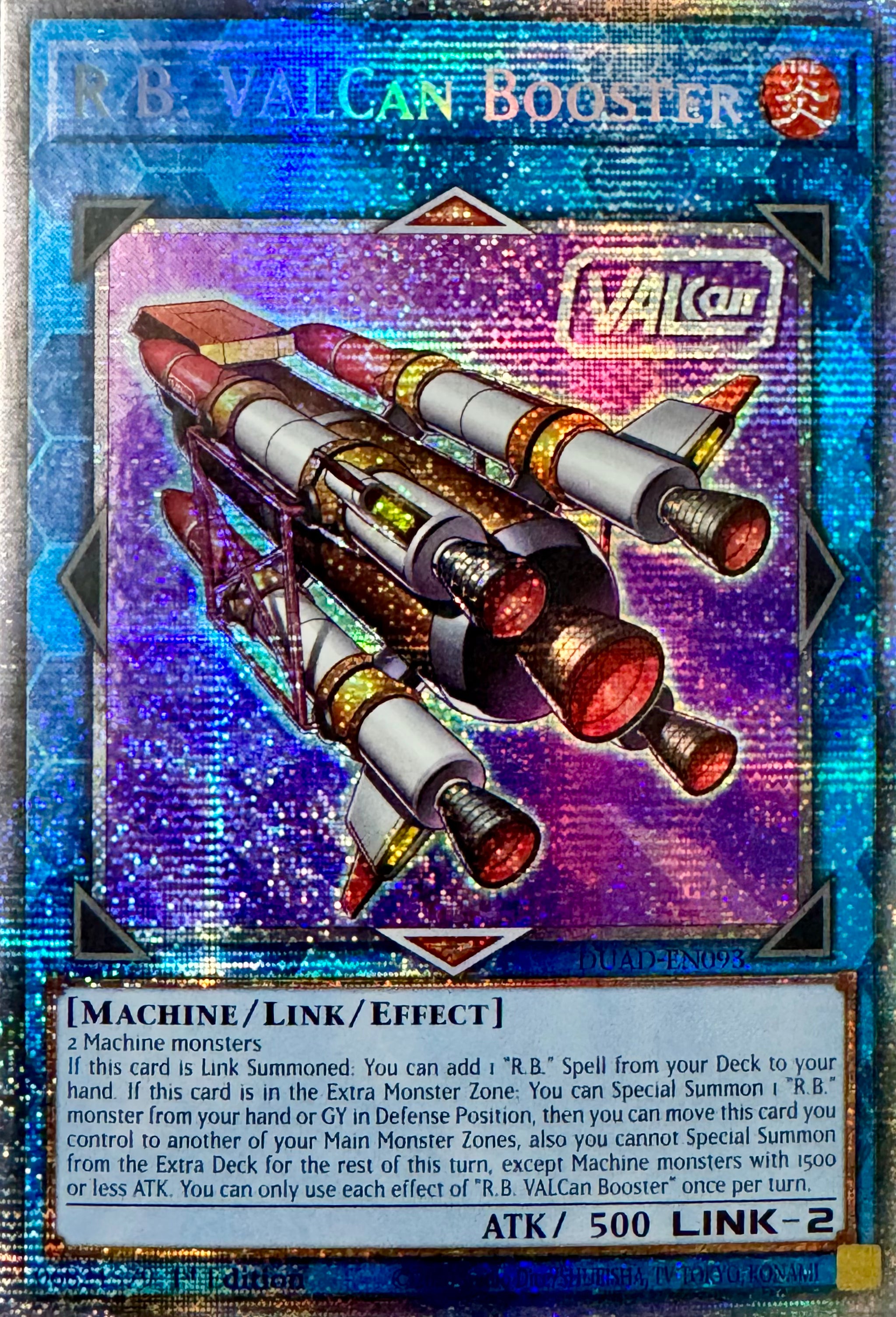 Yugioh! R. B. Valcan Booster Duad-en093 Starlight Rare 1st Edition