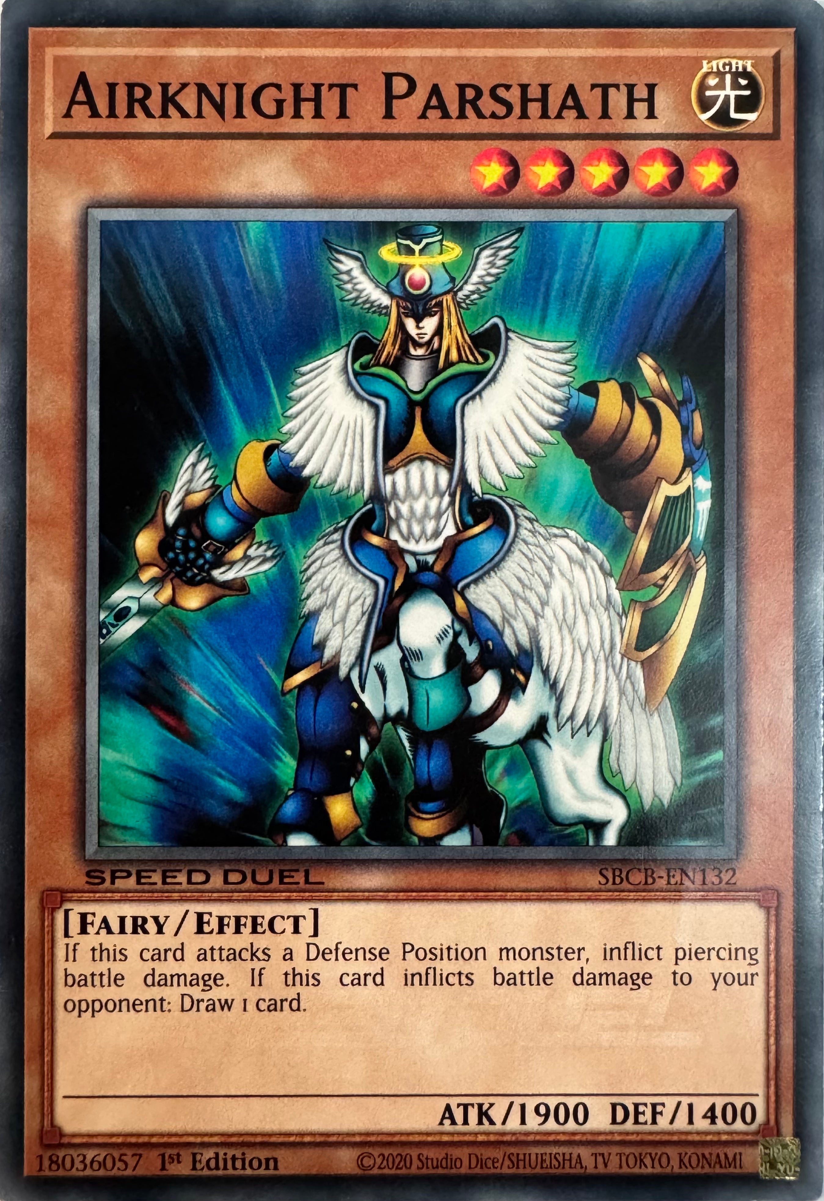 Yugioh! Airknight Parshath Sbcb-en132 1st Edition Speed Duel