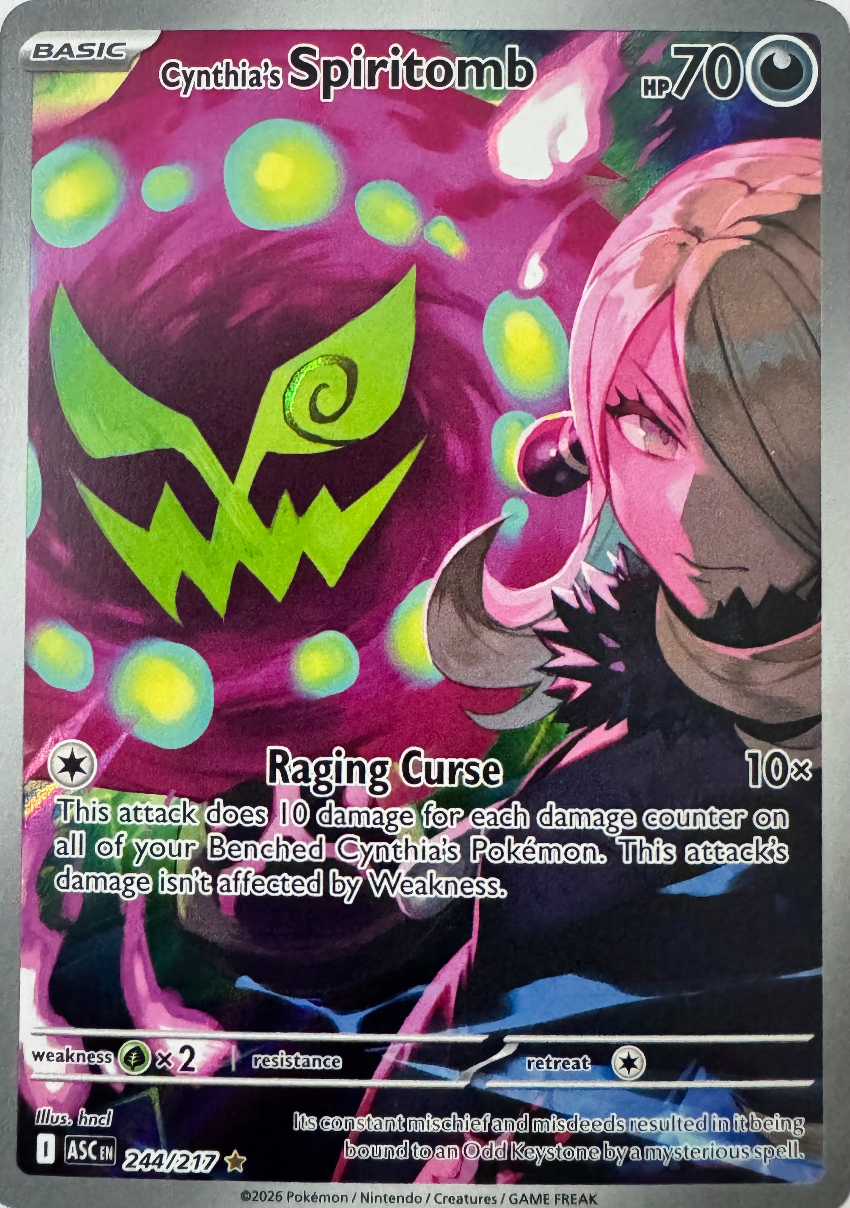 Pokemon Tcg Cynthia’s Spiritomb 244/217