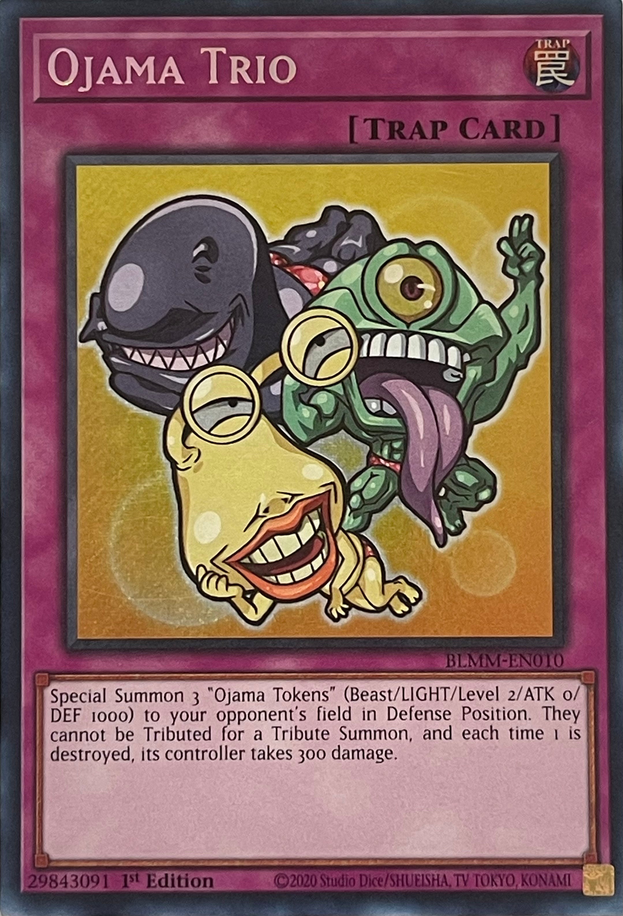 Yugioh! Ojama Trio BLMM-EN010 1st Edition Secret