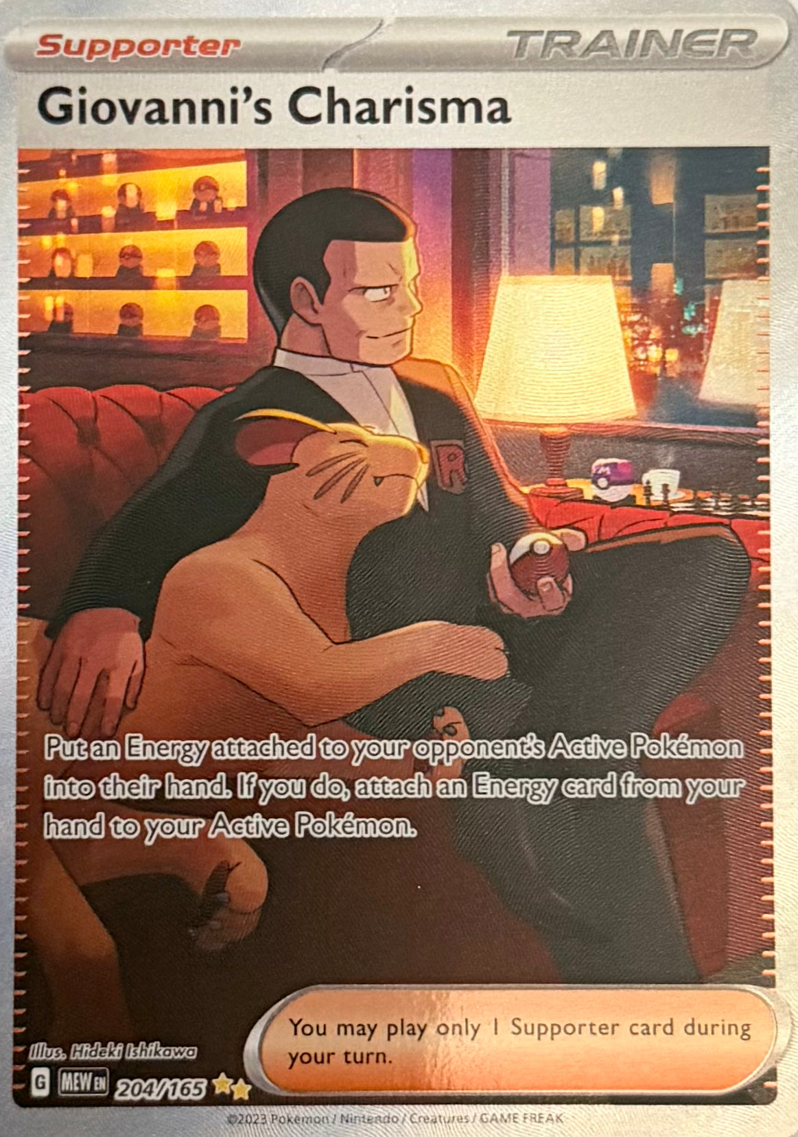 Pokemon Tcg Giovanni’s Charisma 204/165