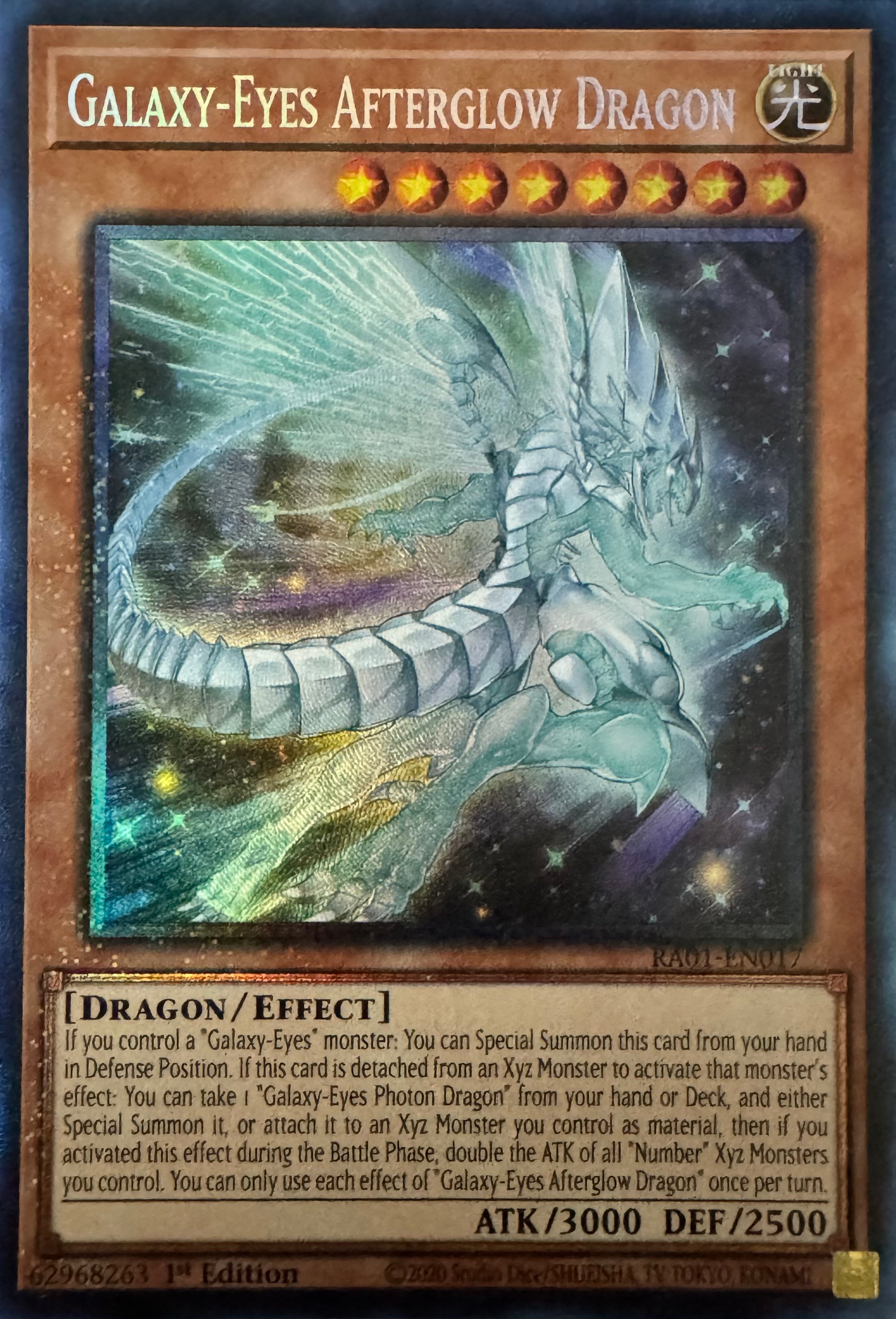 Yugioh! Galaxy-Eyes Afterglow Dragon Ra01-en017 1st Edition Collector