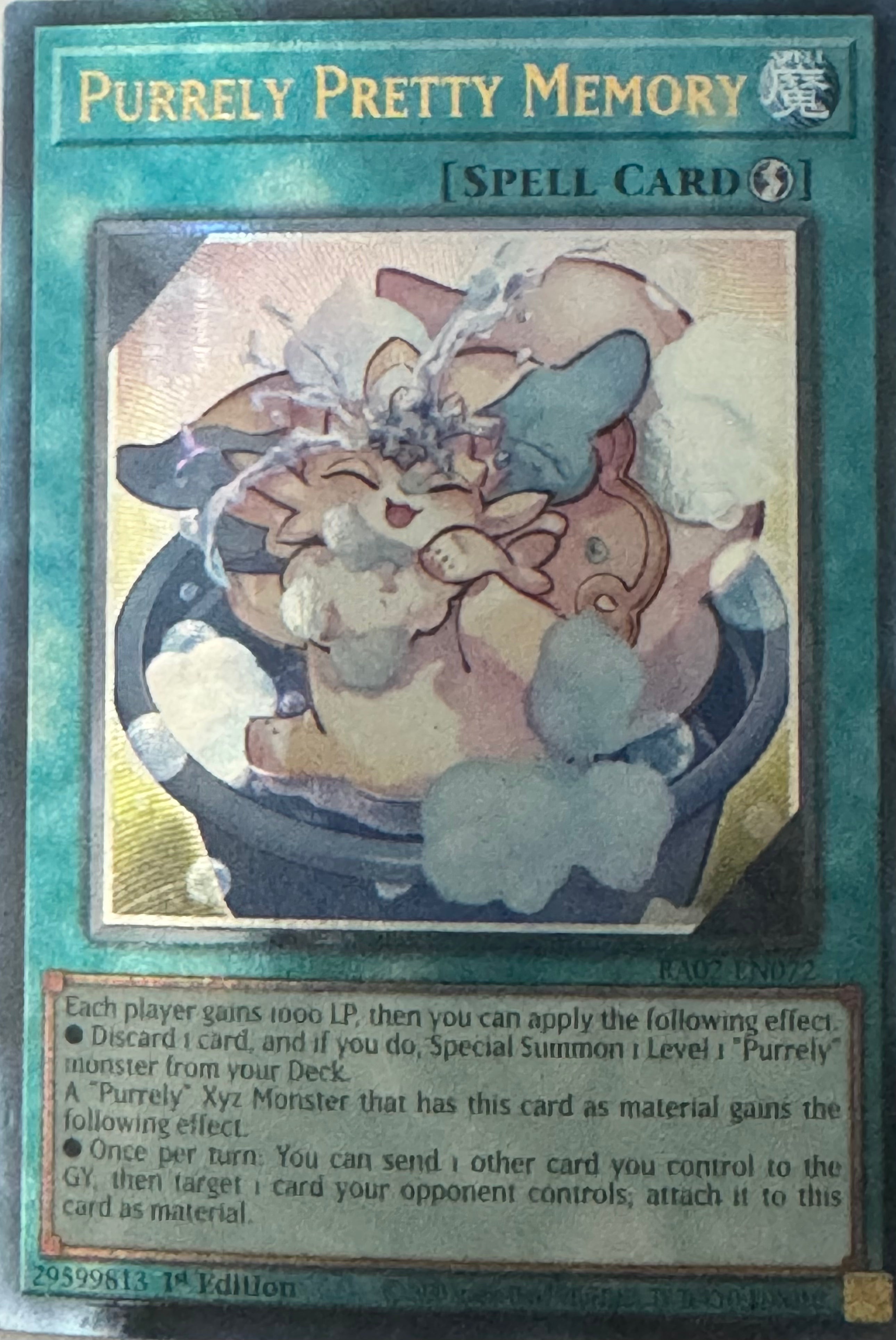 Yugioh! Purrely Pretty Memory RA02-EN072 1st Edition Ultimate