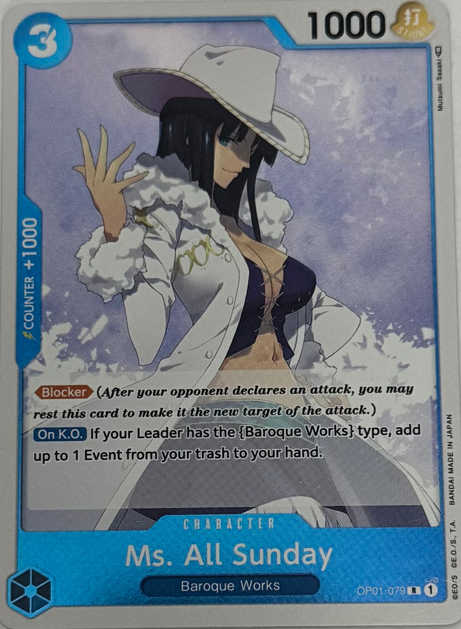 One Piece Tcg Ms. All Sunday Op01-070 Foil