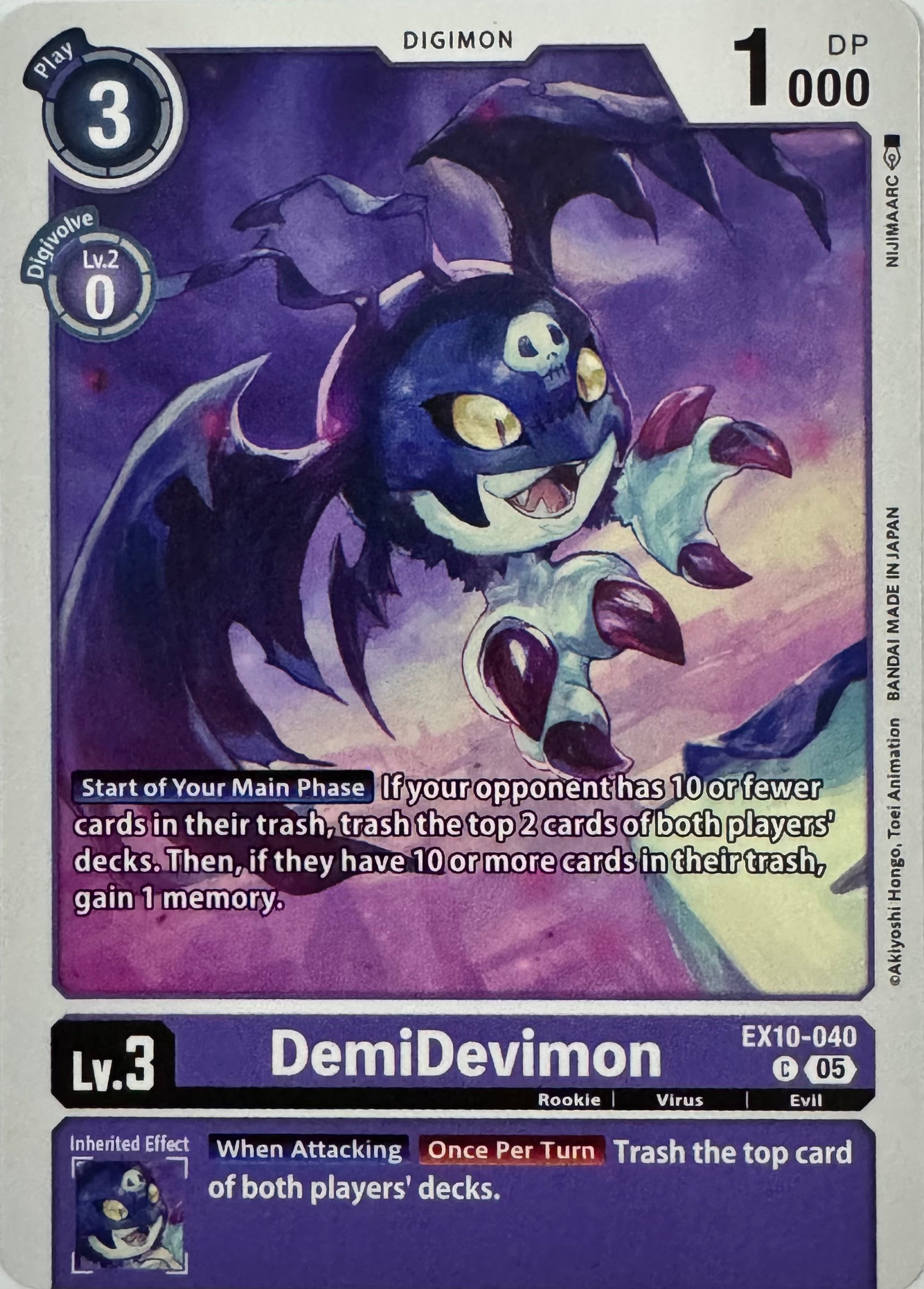 Digimon Tcg DemiDevimon Ex10-040