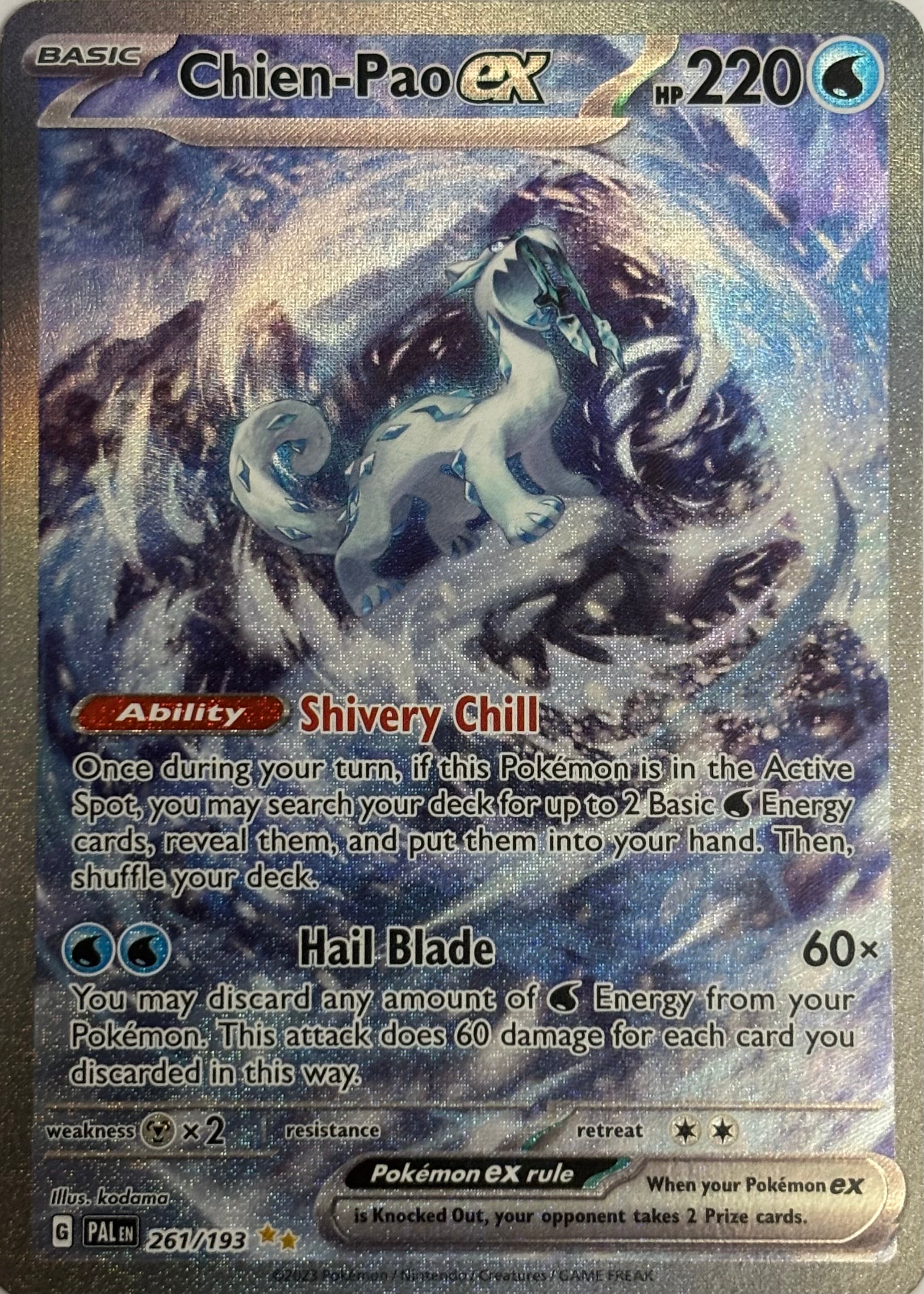 Pokemon Tcg Chien-Pao Ex 261/193