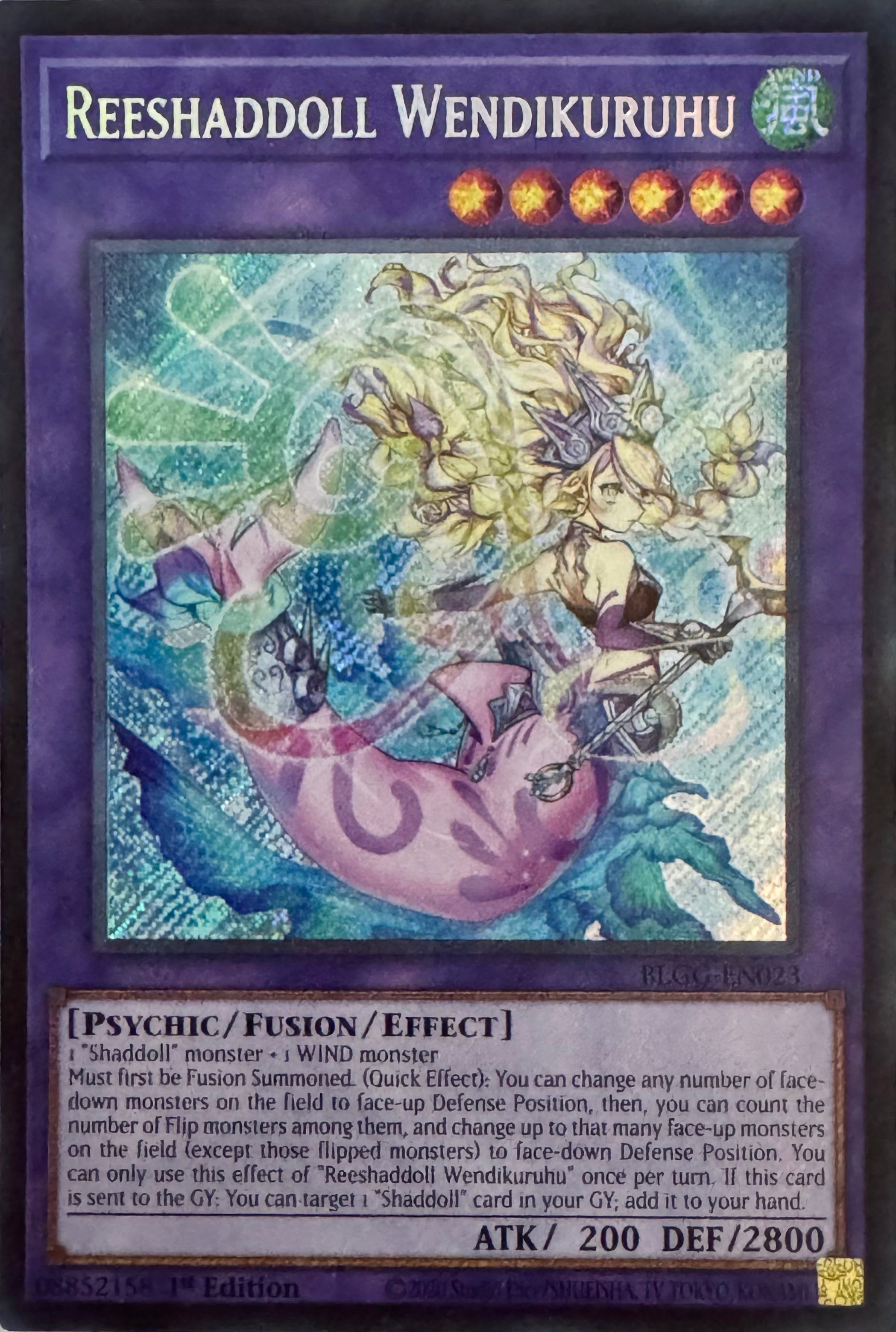 Yugioh! Reeshaddoll Wendikuruhu Blgg-en023 1st Edition Secret