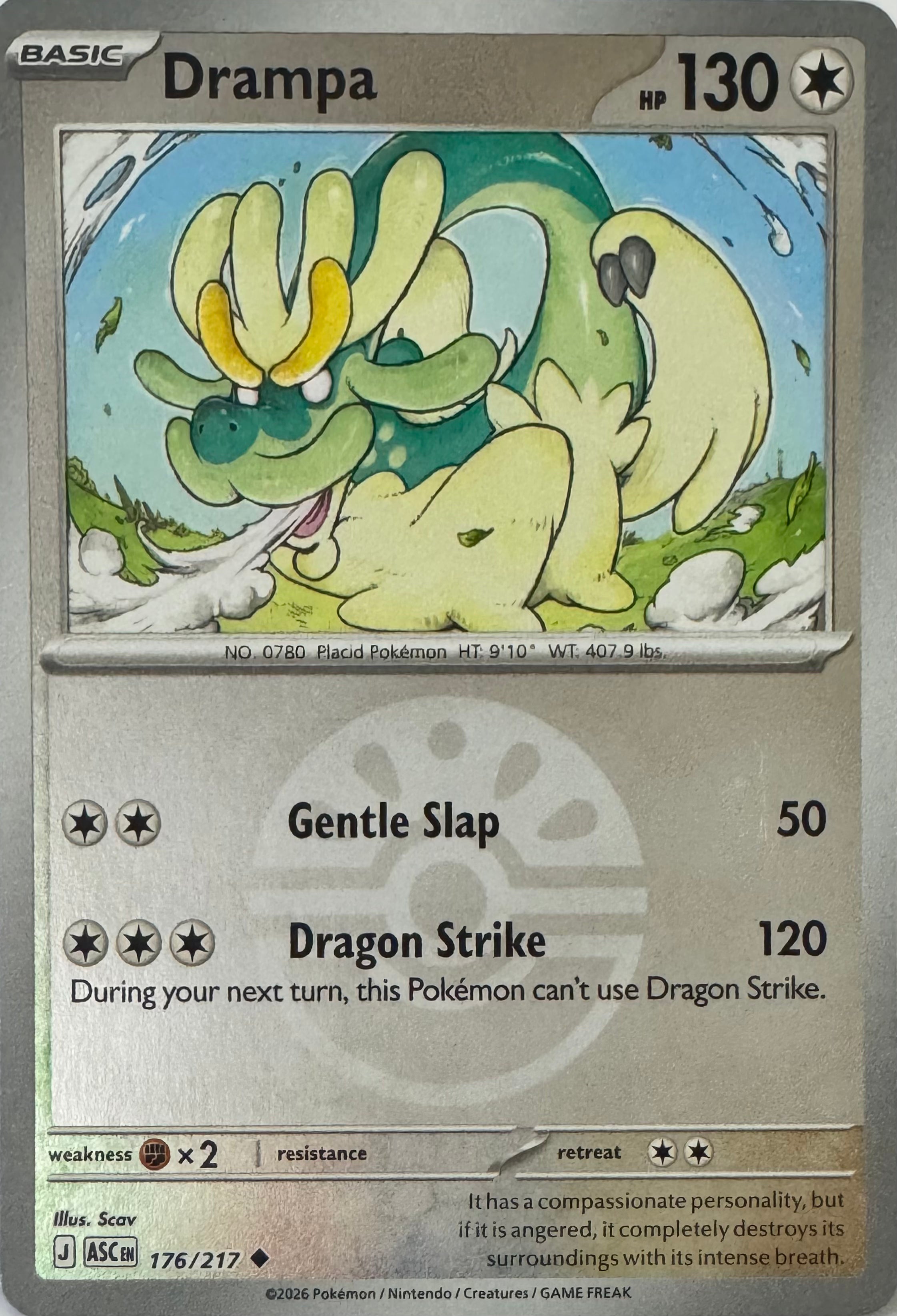 Pokemon Tcg Drampa 176/217 (Friend Ball)