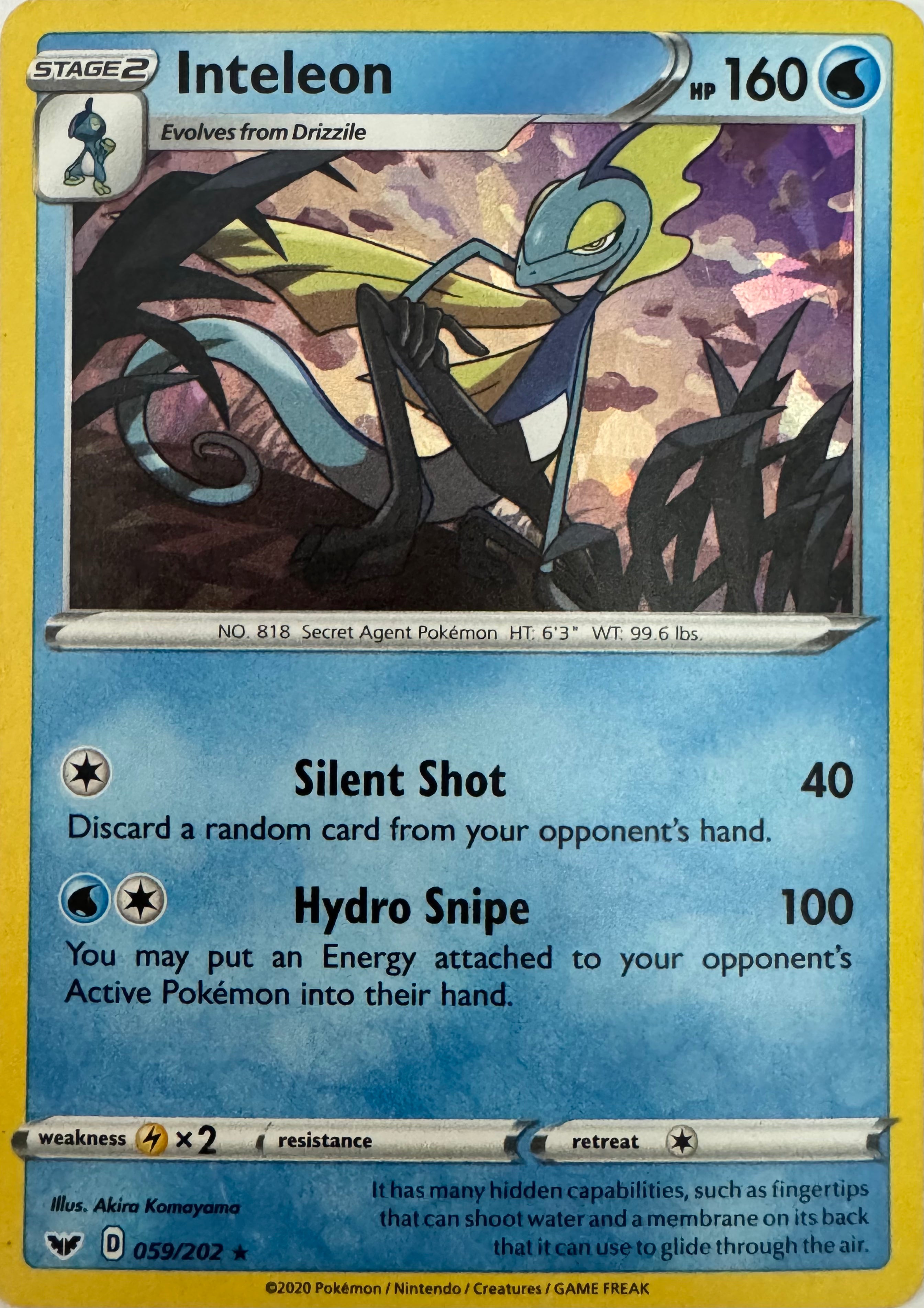 Pokemon Tcg Inteleon 059/202 Holo