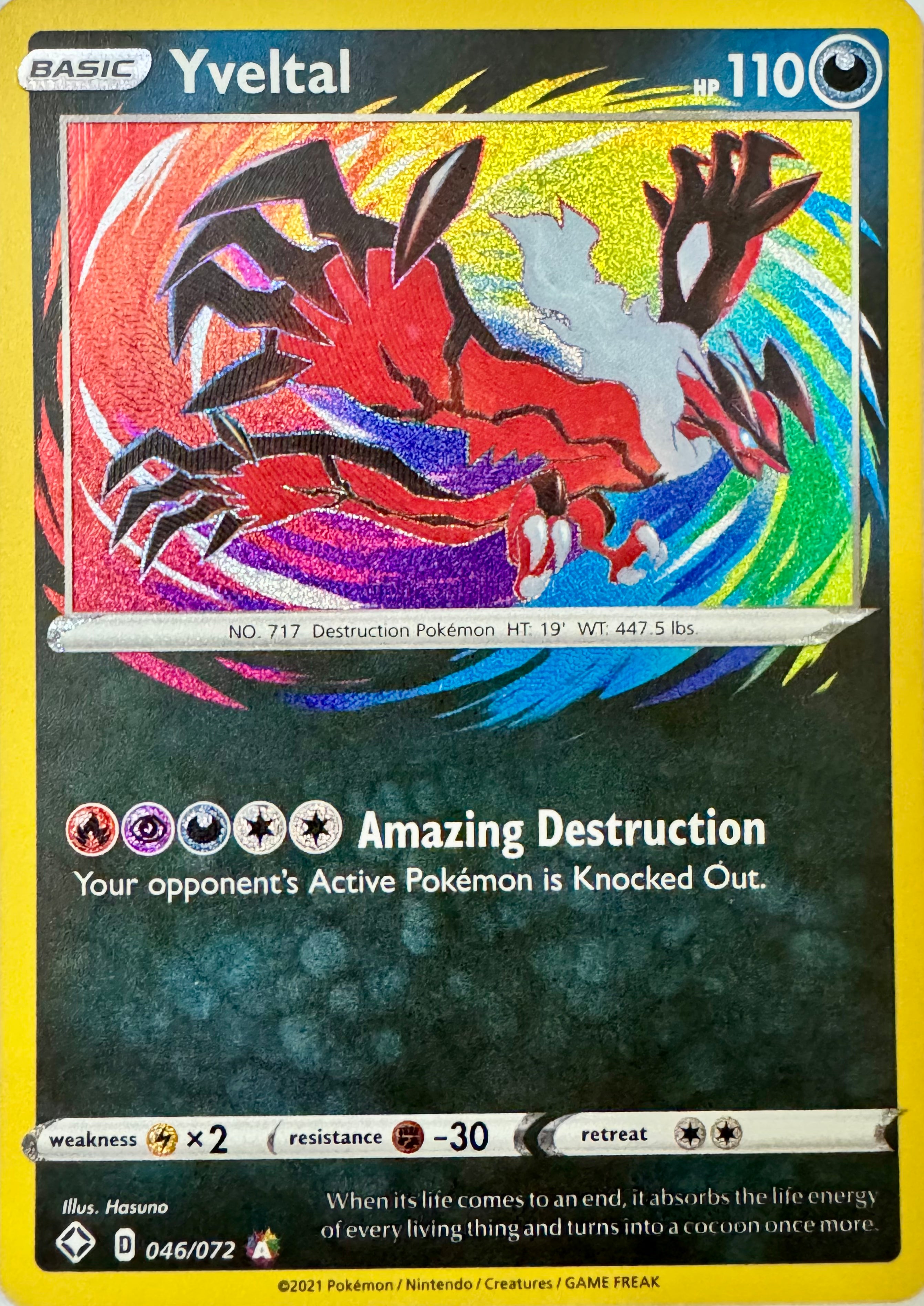 Pokémon Tcg Yveltal 046/072 Holo