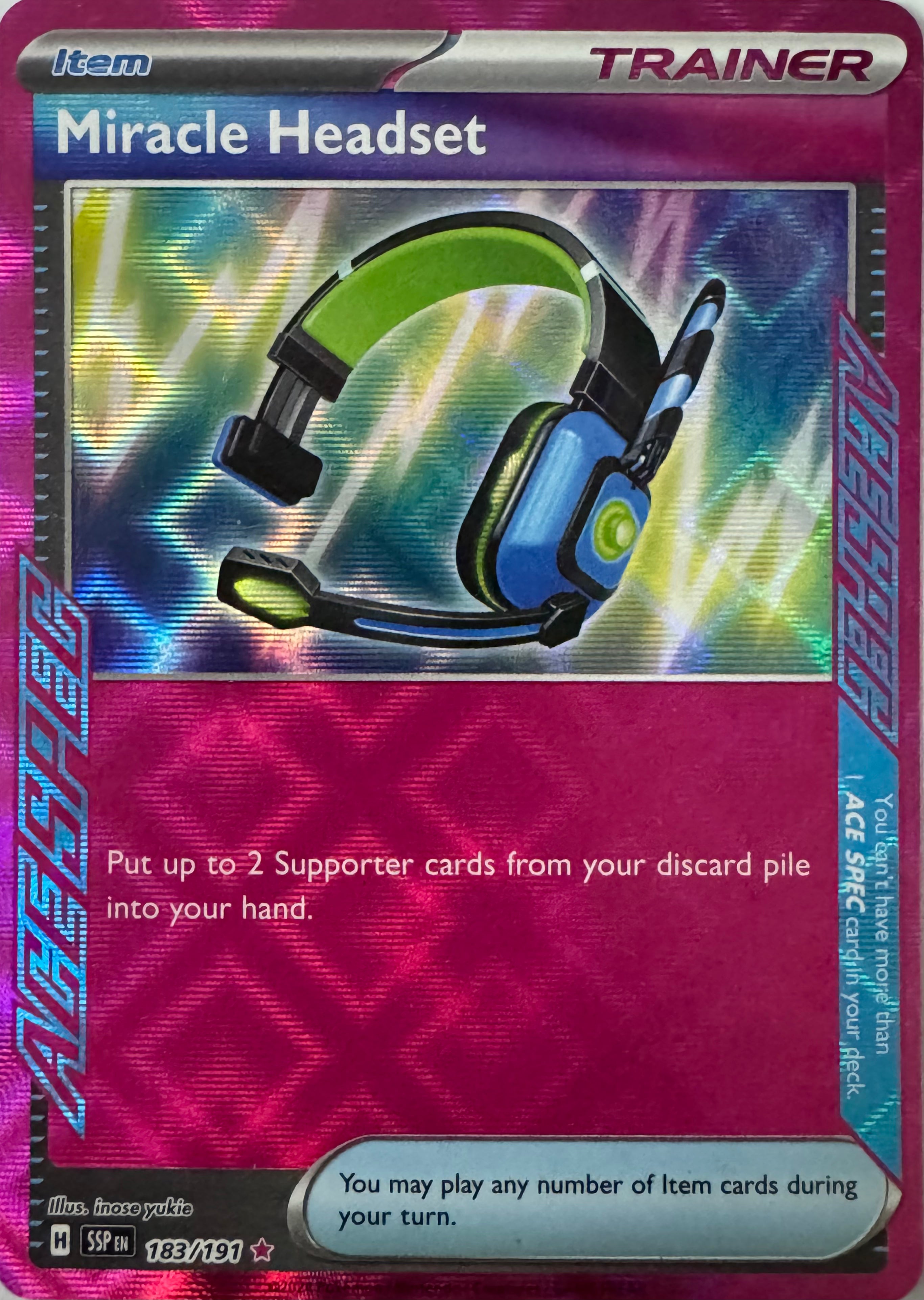 Pokemon Tcg Miracle Headset 183/191