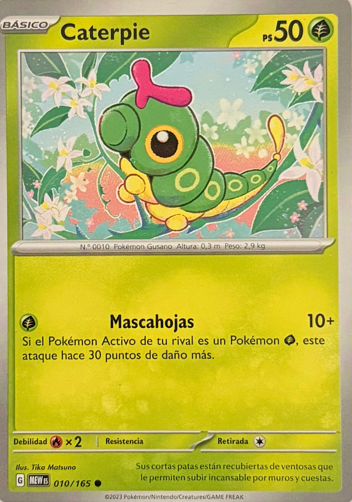 Pokemon Tcg Caterpie 010/165 Español