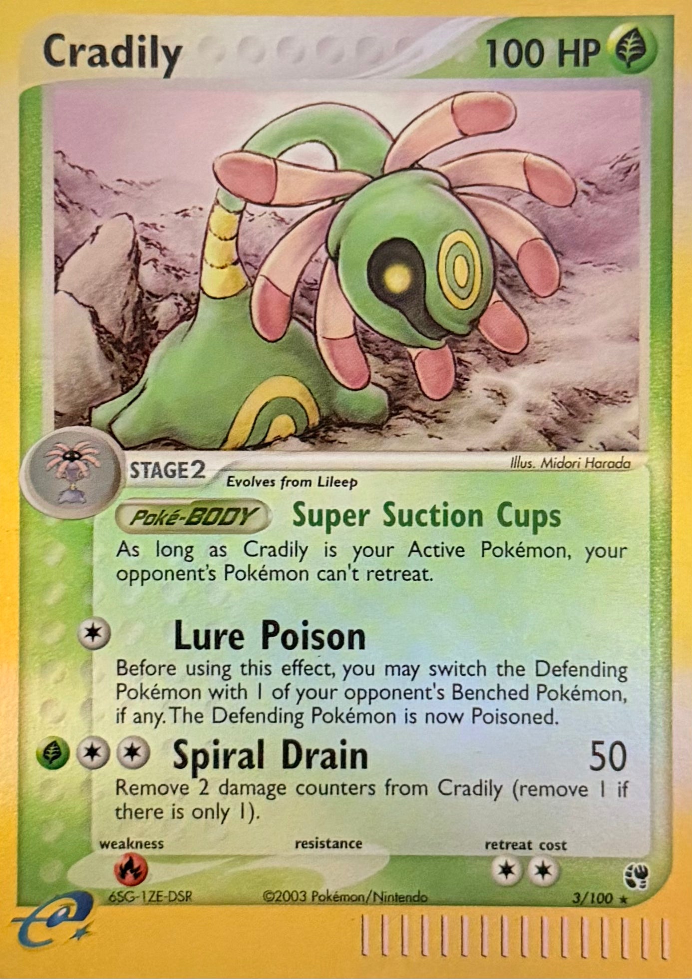Pokemon Tcg Cradily 3/100 Reverse