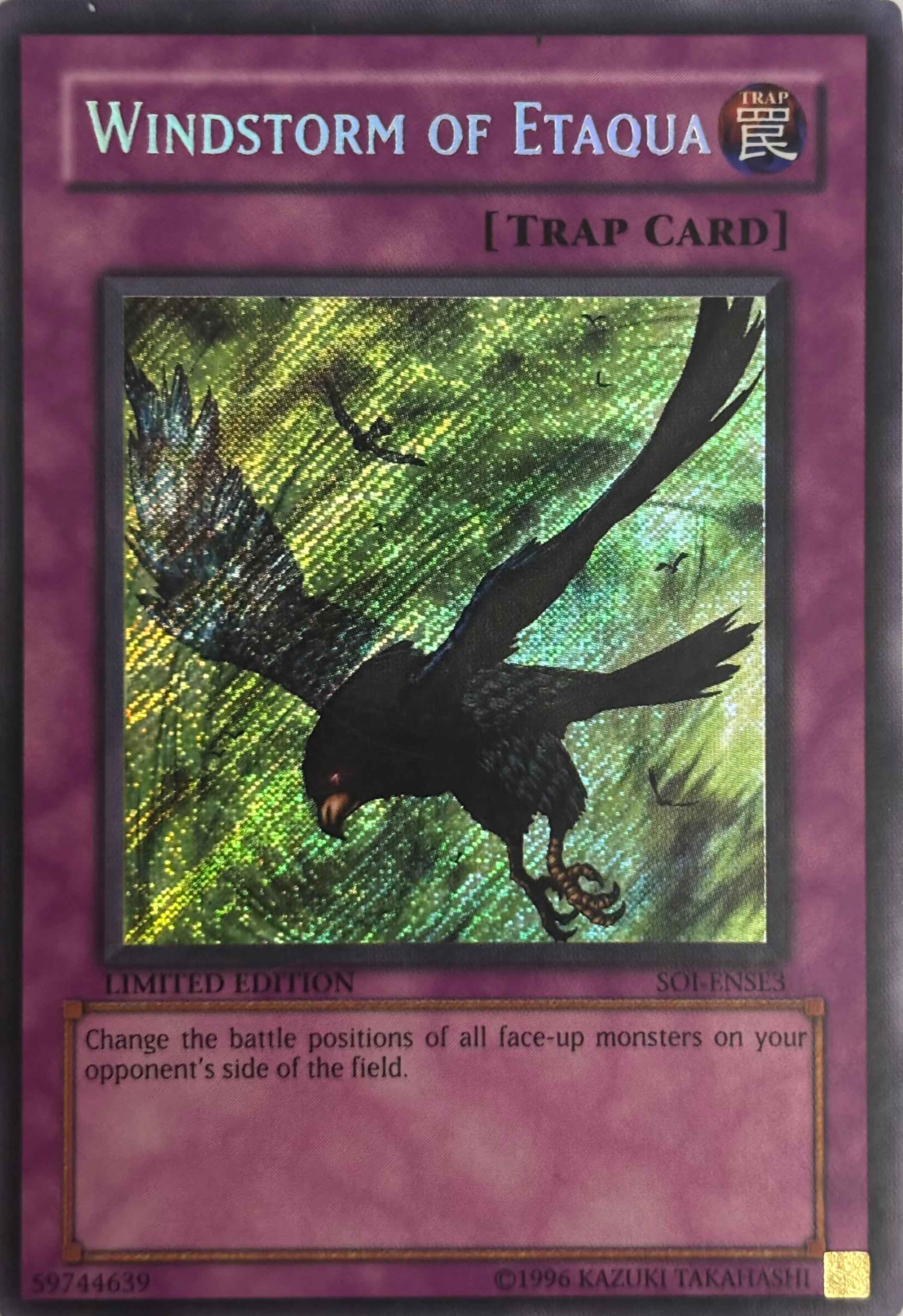 Yugioh! Tcg Windstorm of Etaqua SOI-ENSE3 Limited Edition Secret