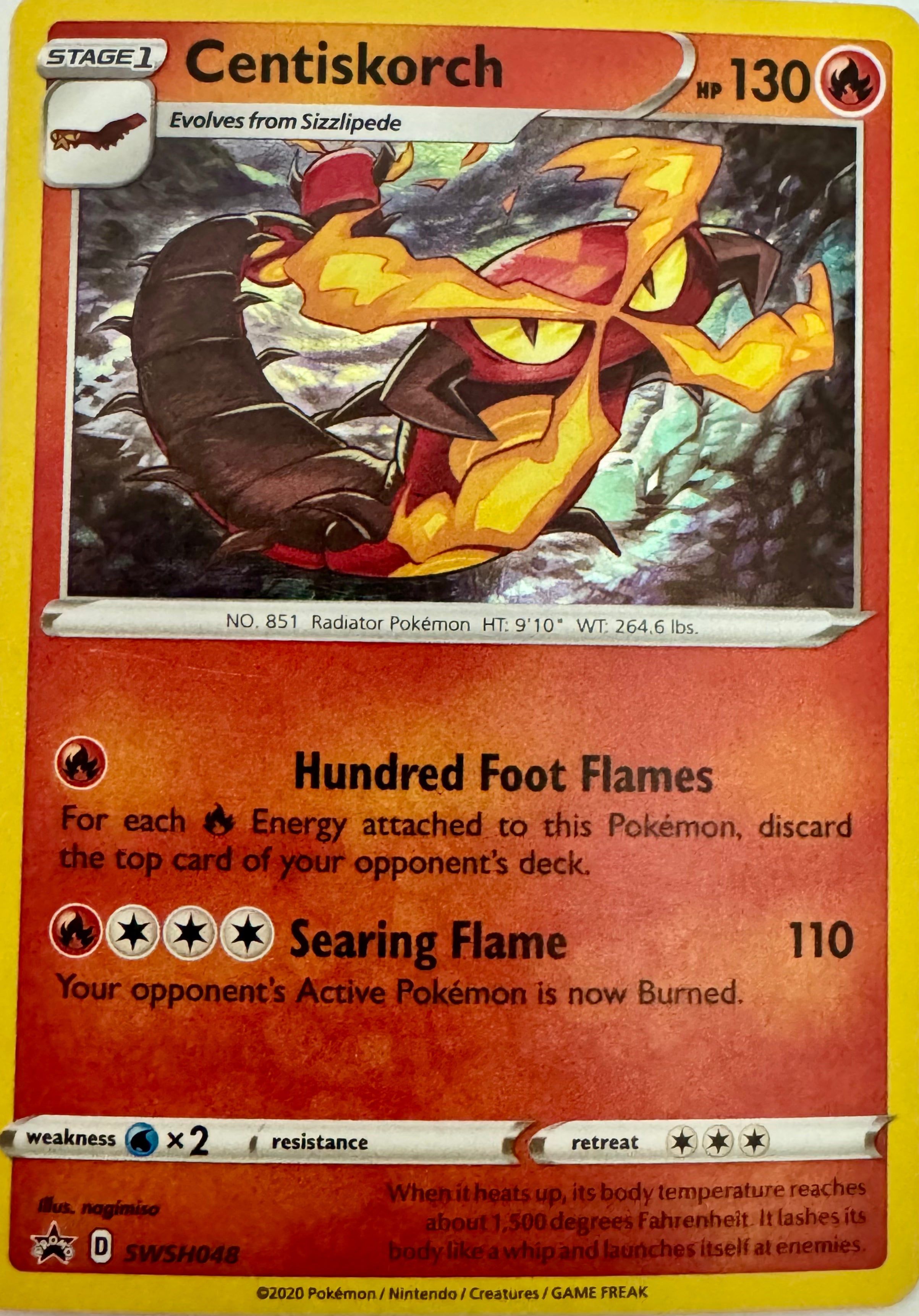 Pokémon tcg Centiskorch Swsh048 (Promo) Holo
