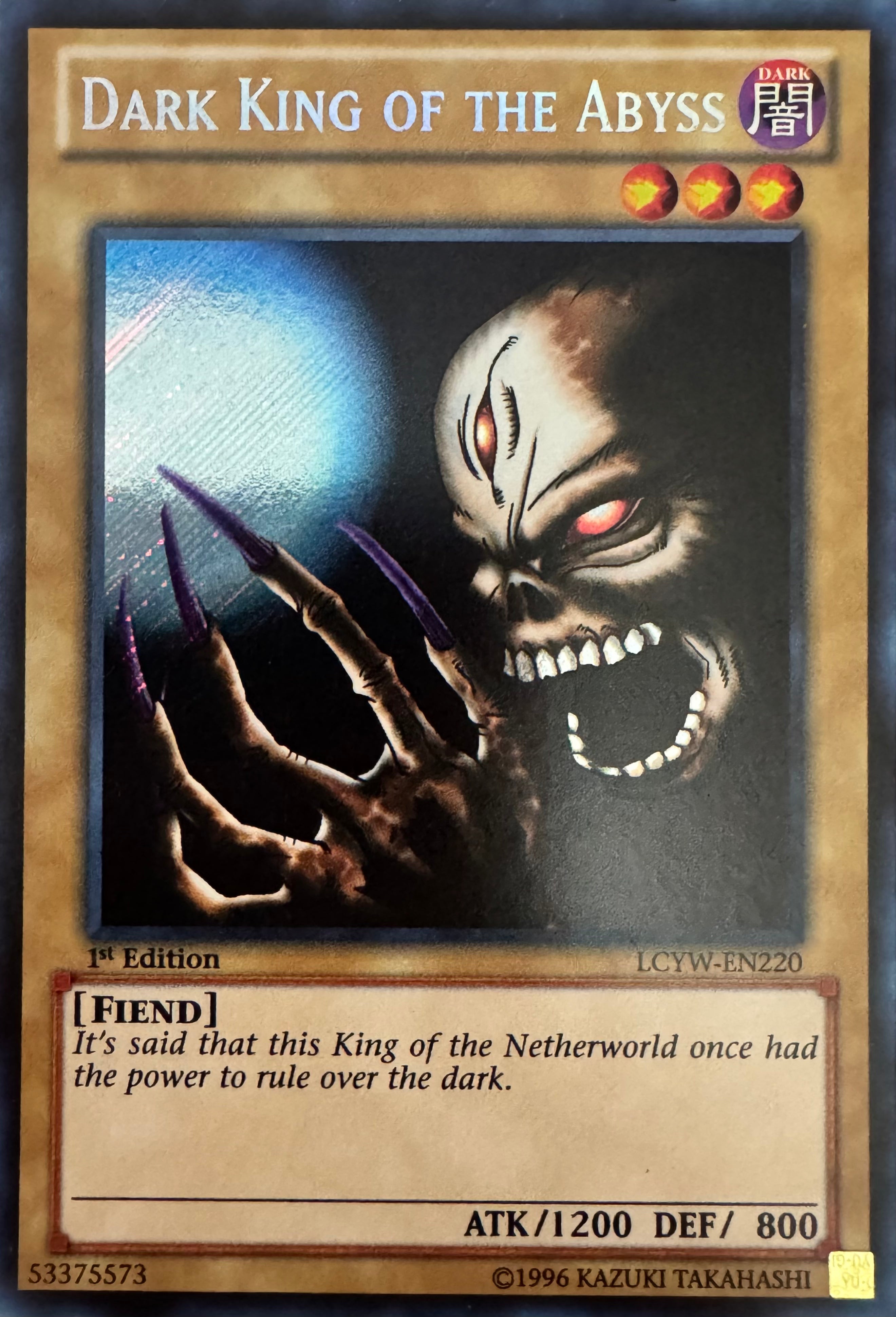Yugioh! Dark King Of The Abyss Lcyw-en220 1st Edition Secret