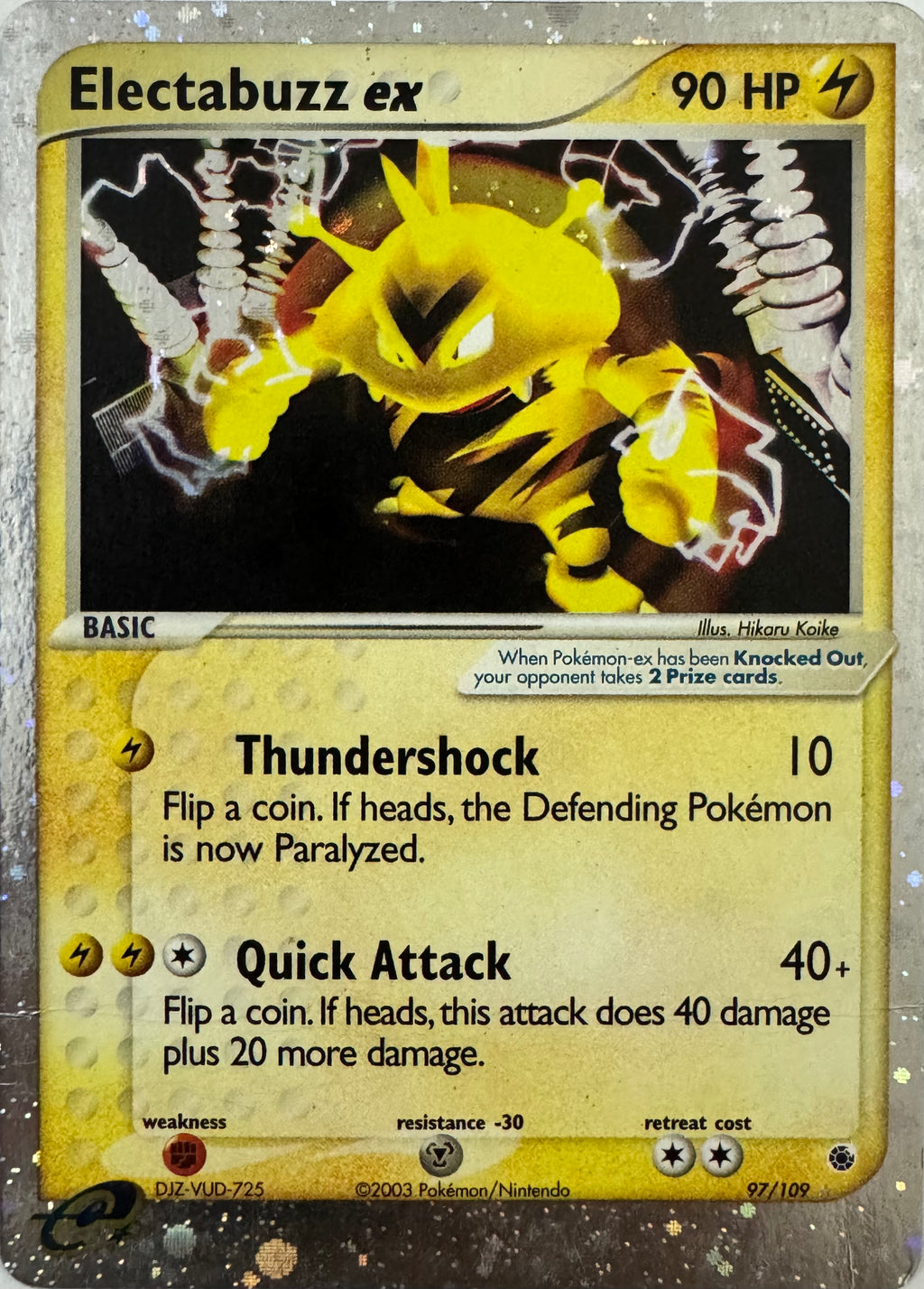 Pokemon Tcg Electabuzz Ex 97/109 Holo