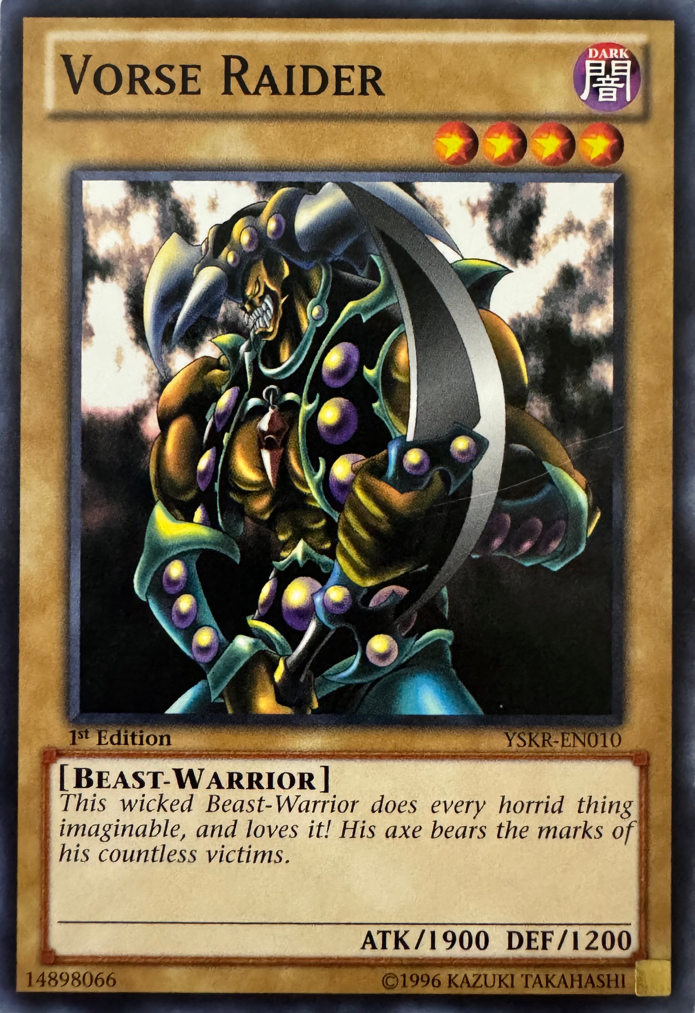 Yugioh! Vorse Raider Yskr-en010 1st Edition