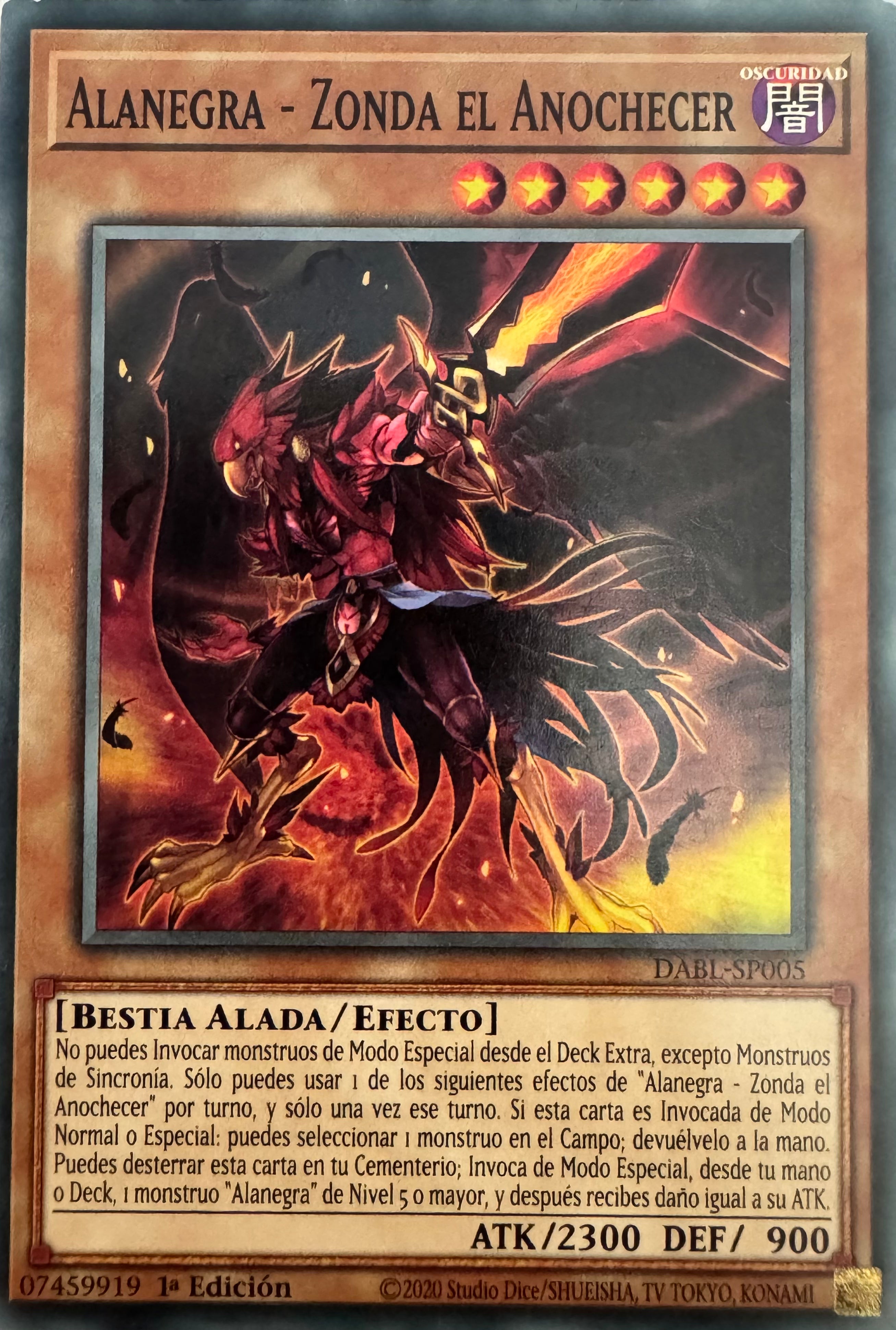 Yugioh! Alanegra - Zonda El Anochecer Dabl-sp005 1a Edición