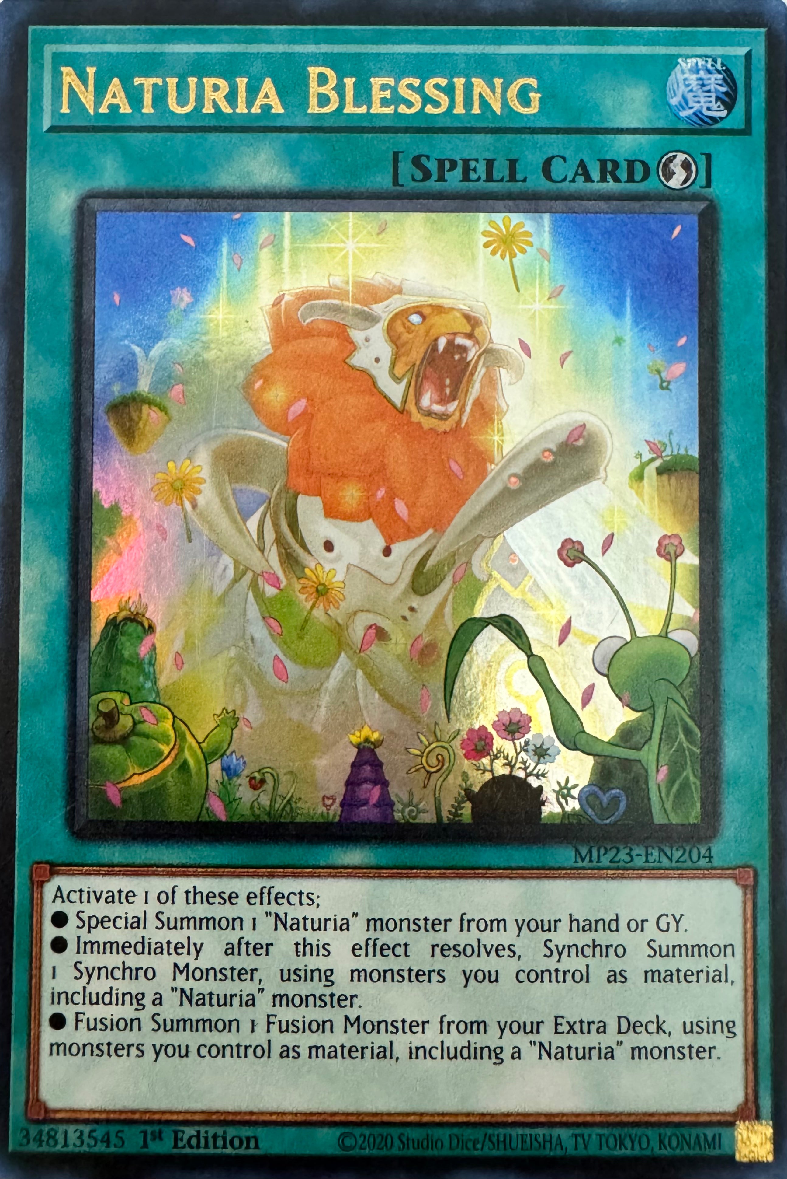 Yugioh! Naturia Blessing Mp23-en204 1st Edition Ultra