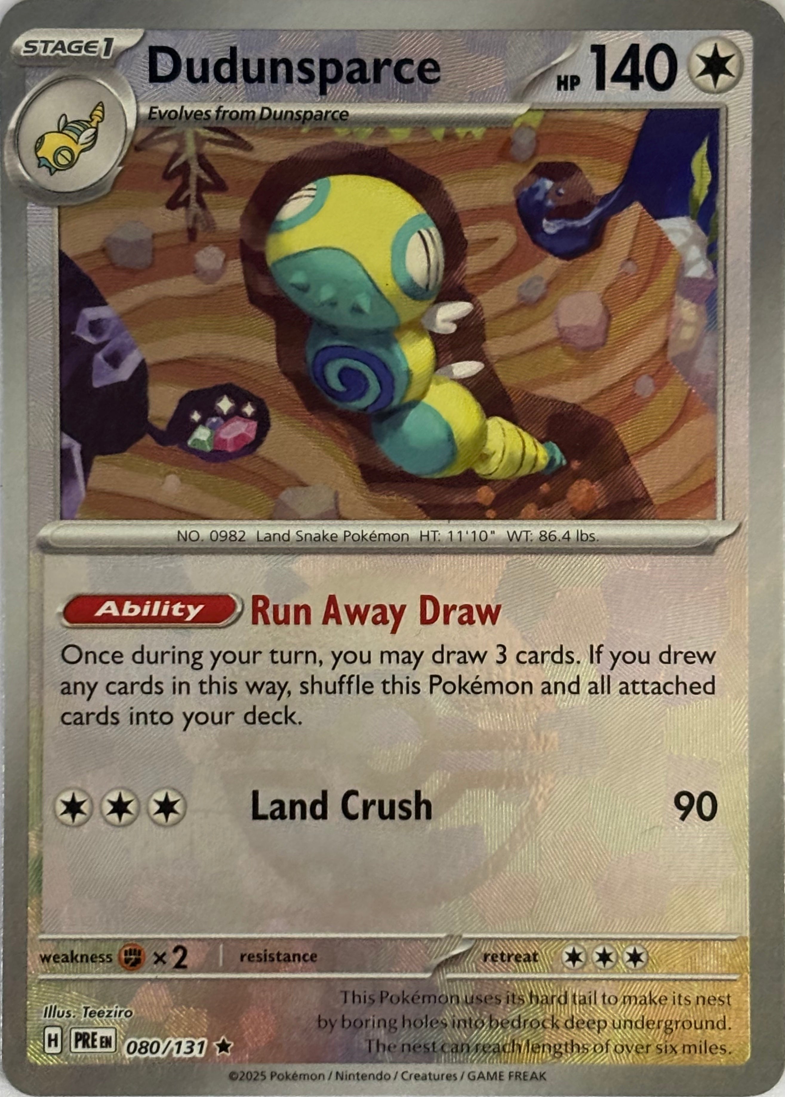 Pokemon Tcg Dudunsparce 080/131 Pokeball