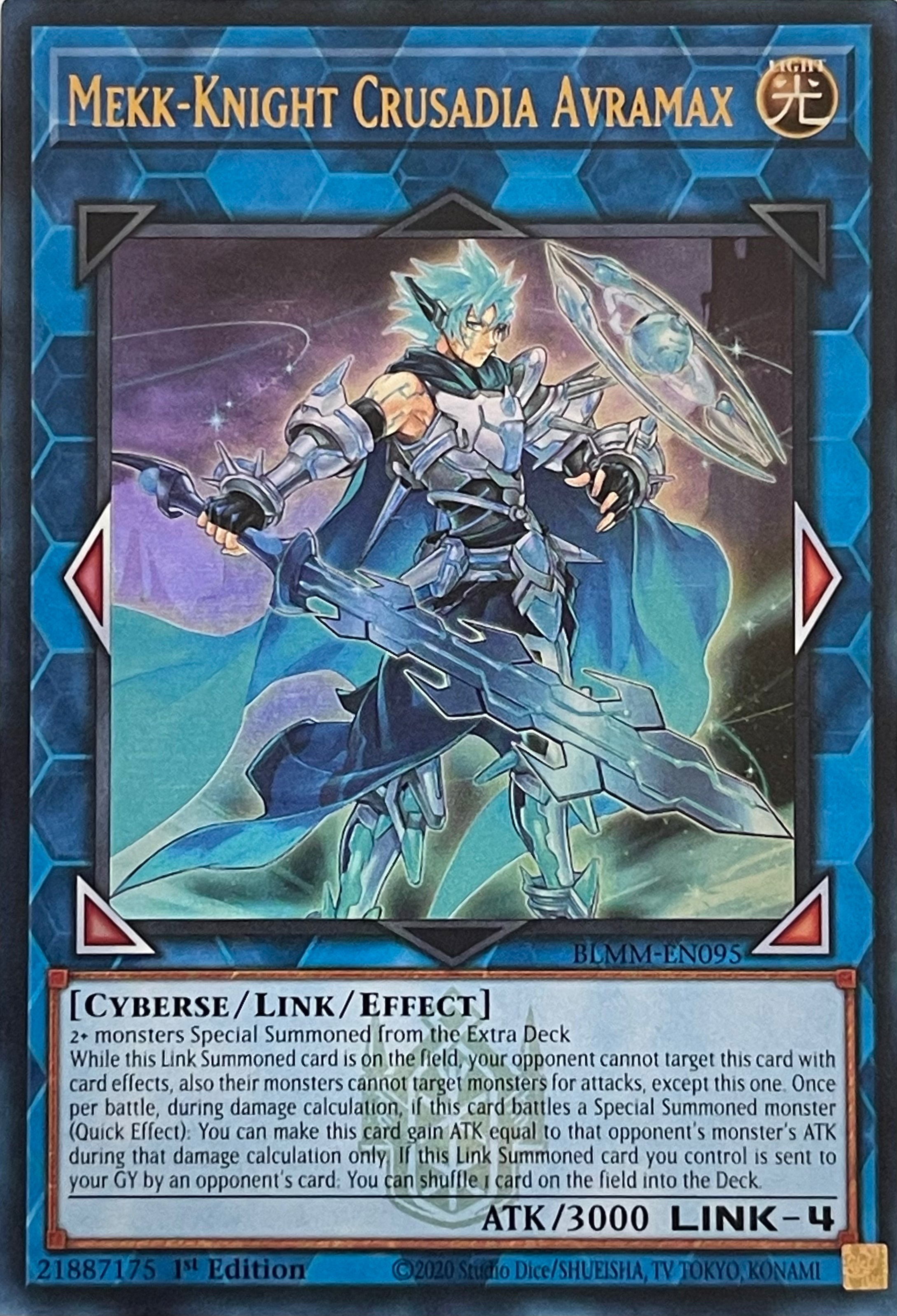 Yugioh! Mekk-Knight Crusadia Avramax BLMM-EN095 1st Edition Ultra