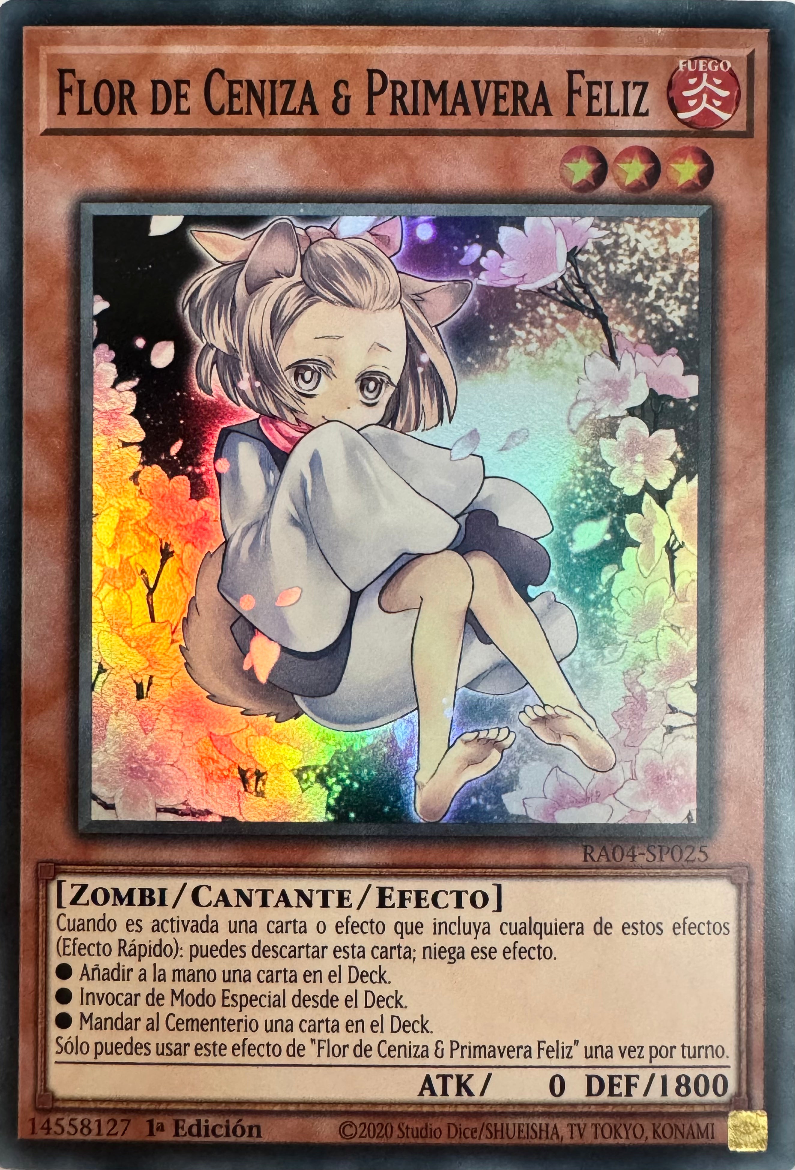 Yugioh! Flor De Ceniza & Primavera Feliz Ra04-sp025 1a Edición Super Rara