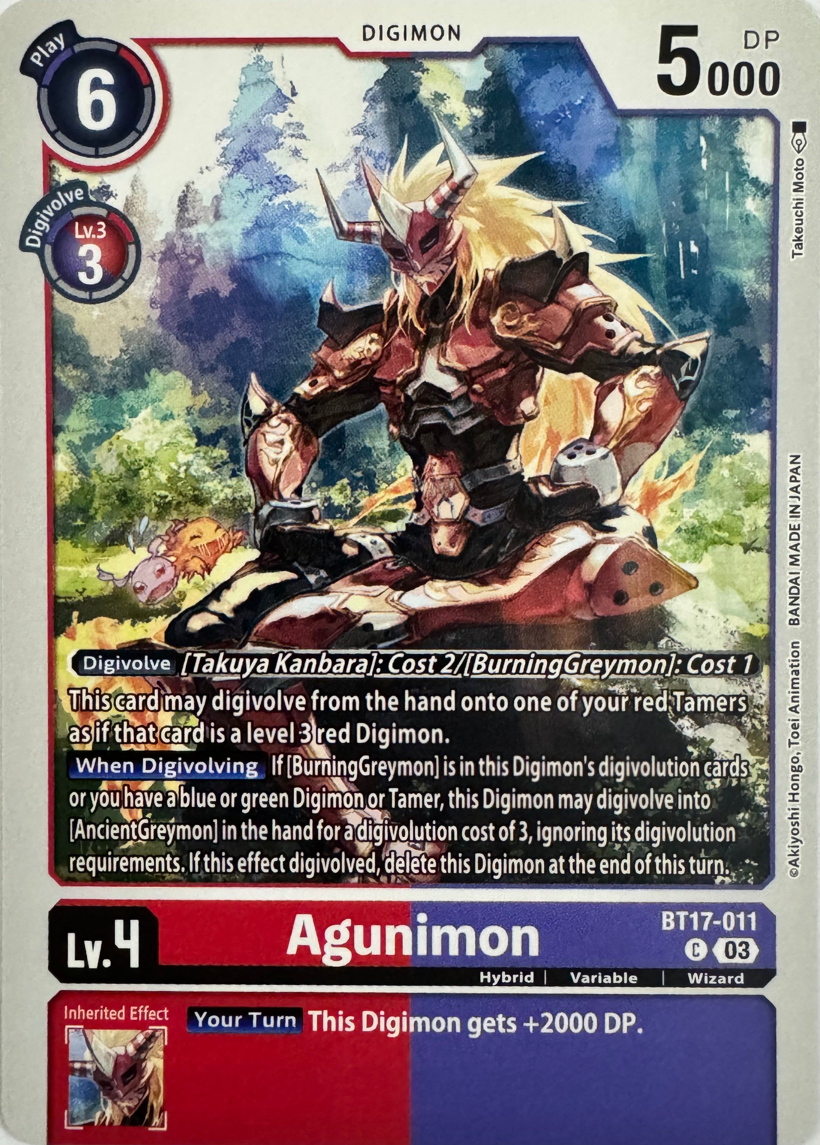 Digimon Tcg Agunimon Bt17-011