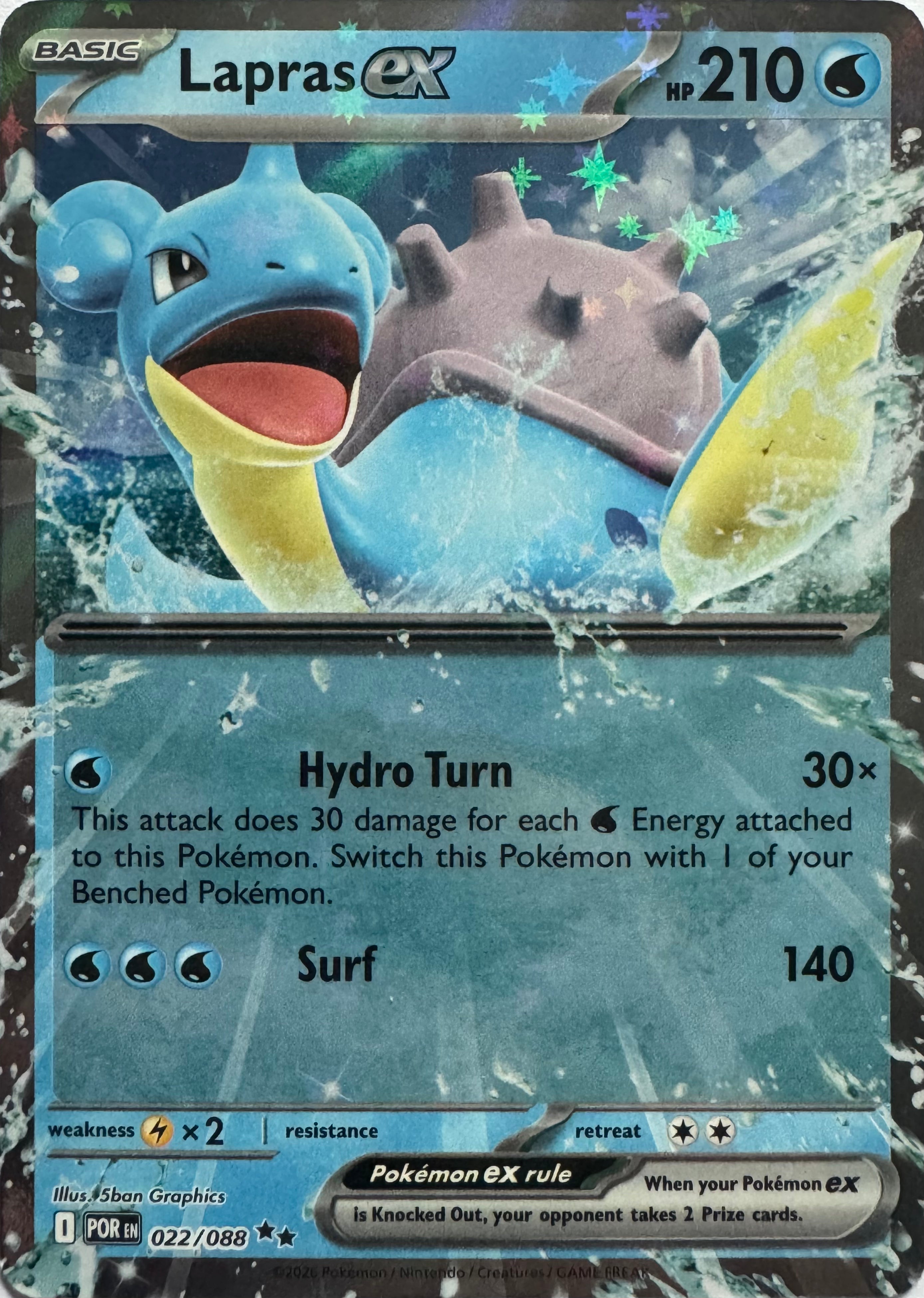 Pokemon Tcg Lapras Ex 022/088 Ultra Rare