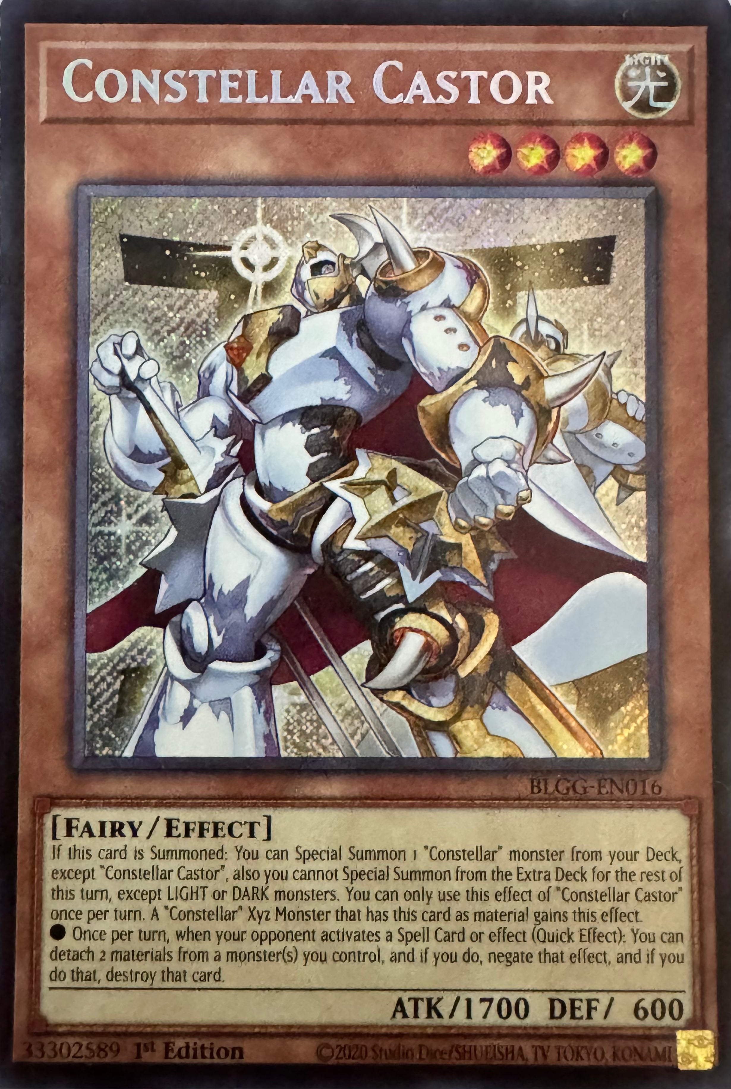 Yugioh! Constellar Castor Blgg-en016 1st Edition Secret