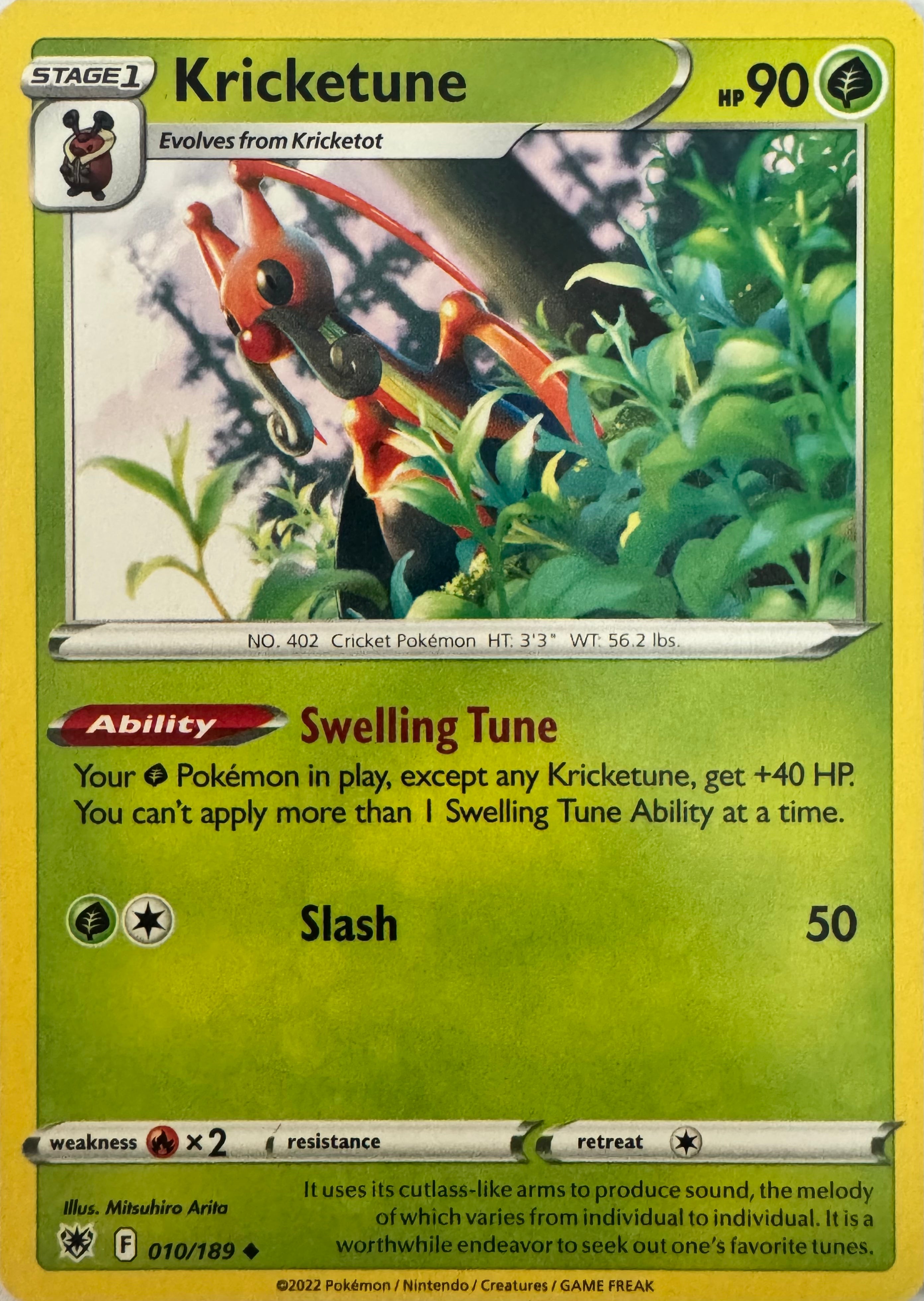 Pokemon Tcg Kricketune 010/189