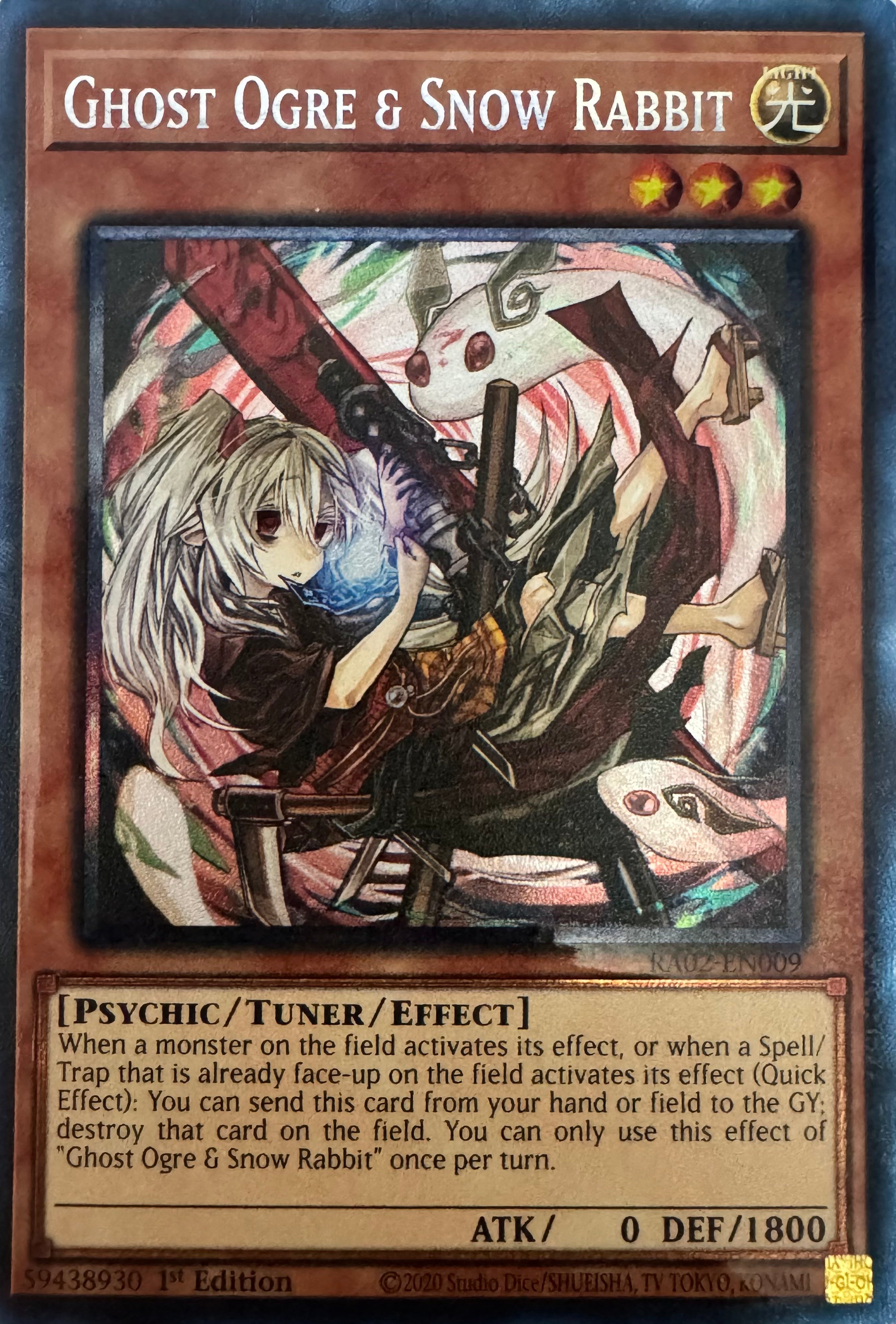 Yugioh! Ghost Ogre & Snow Rabbit Ra02-en009 1st Edition Collector (Alternate Art)