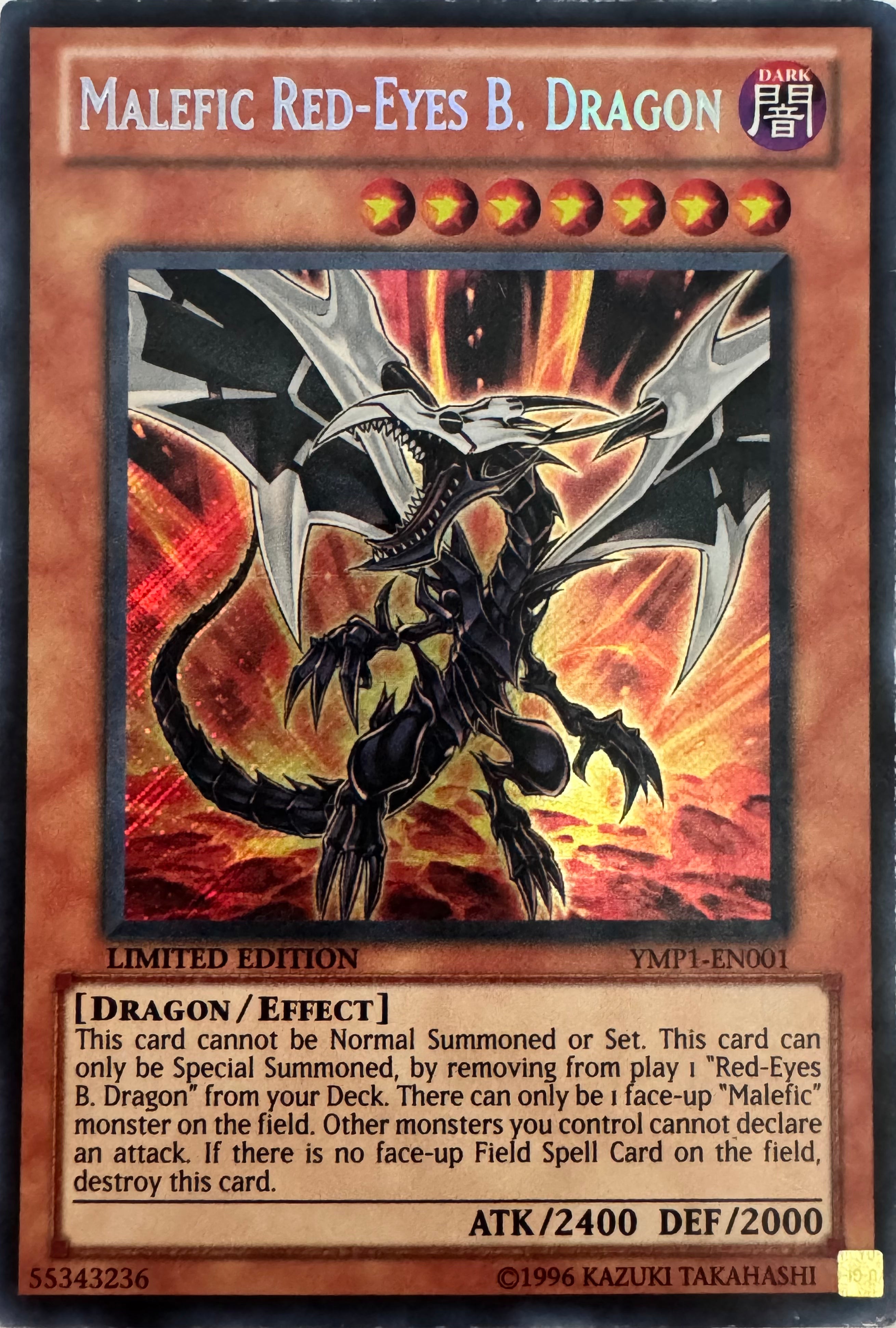 Yugioh! Malefic Red-Eyes B. Dragon Ymp1-en001 Limited Edition Secret
