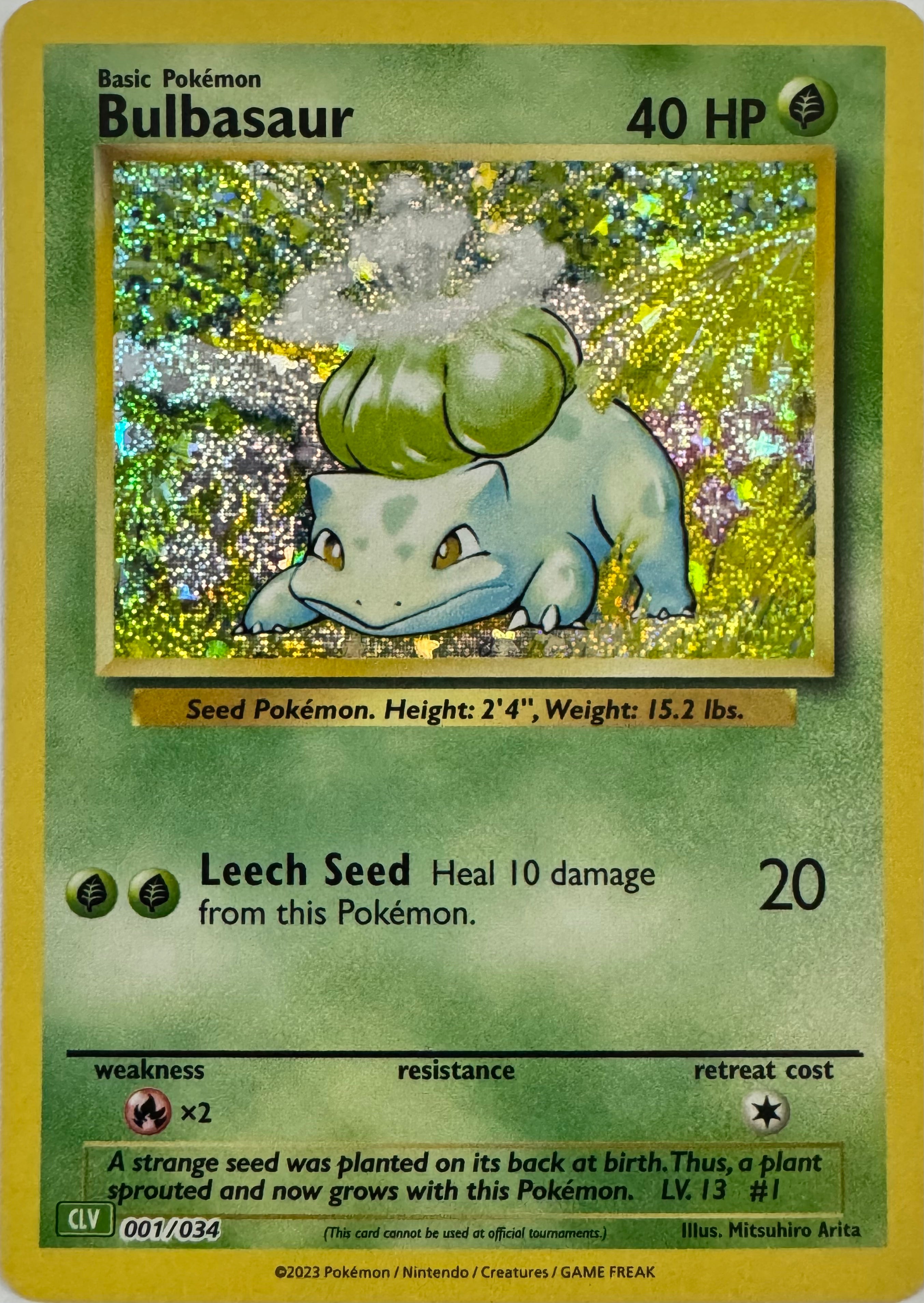Pokemon Tcg Bulbasaur 001/034 (CLV)