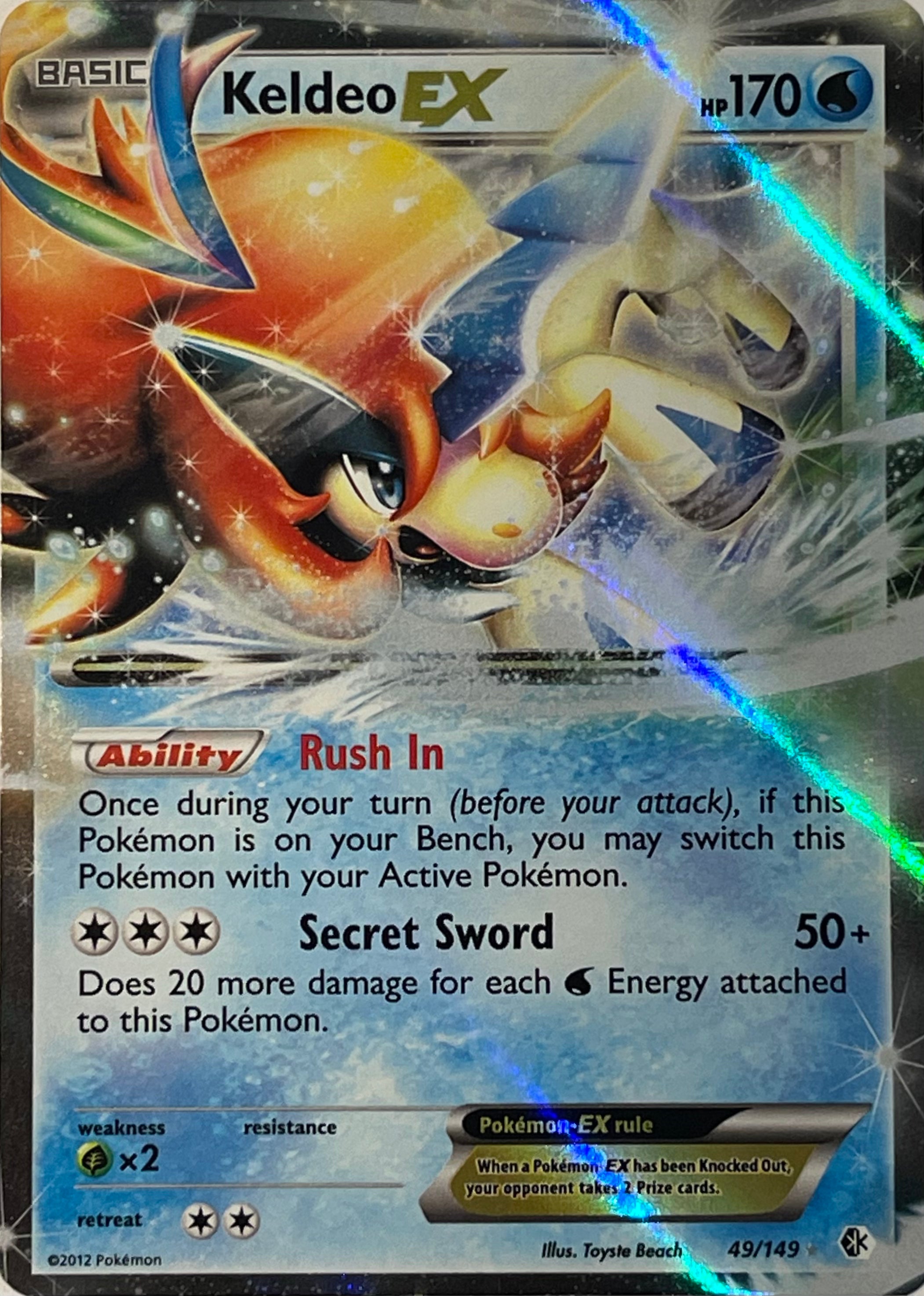 Pokemon Tcg Keldeo EX 49/149 Ultra rare