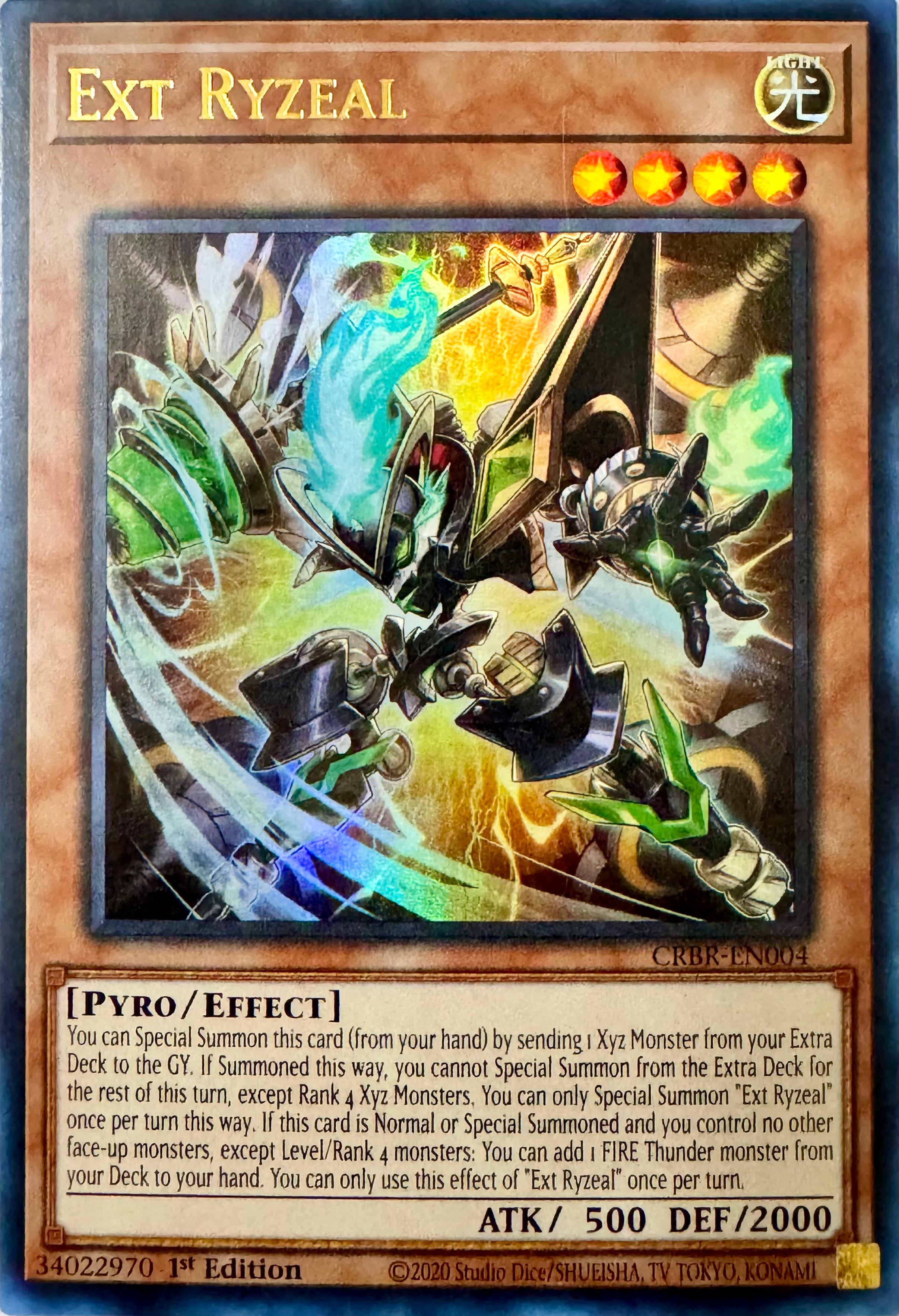 Yugioh! Ext Ryzeal Crbr-en004 Ultra Rare 1st Editon