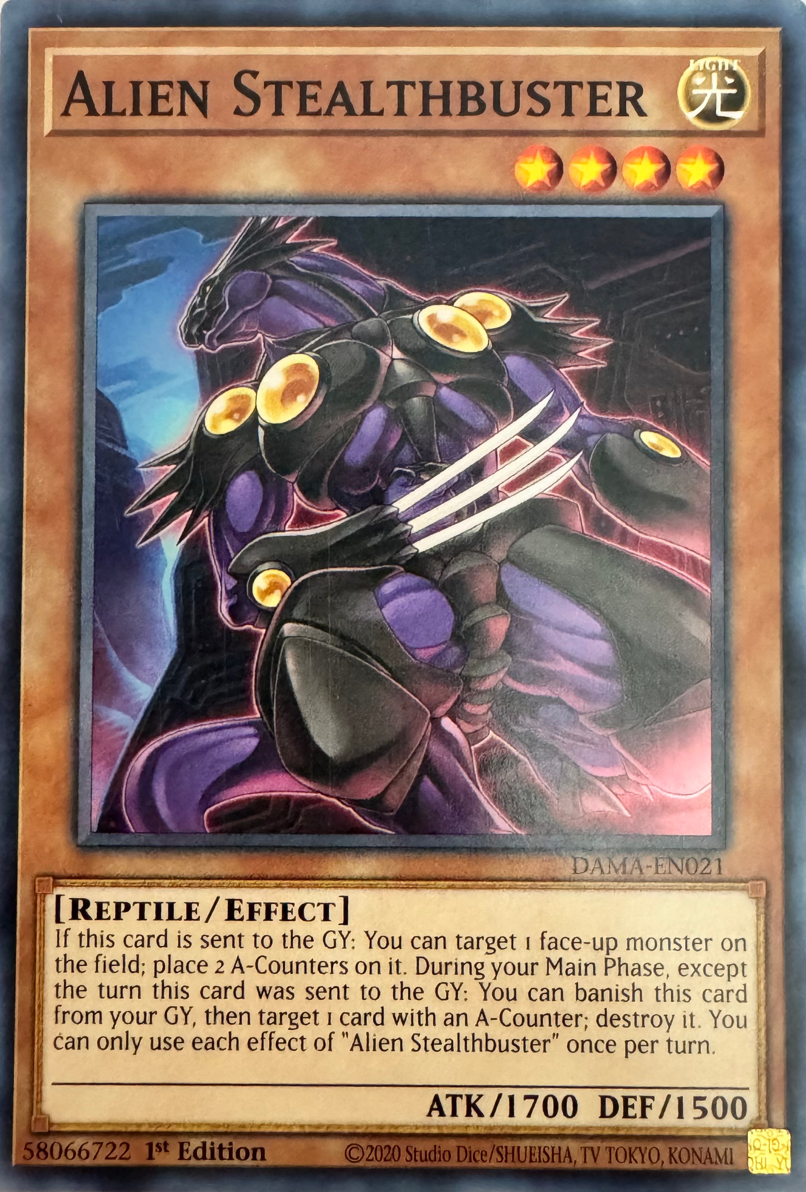 Yugioh! Alien Stealthbuster Dama-en021 1st Edition