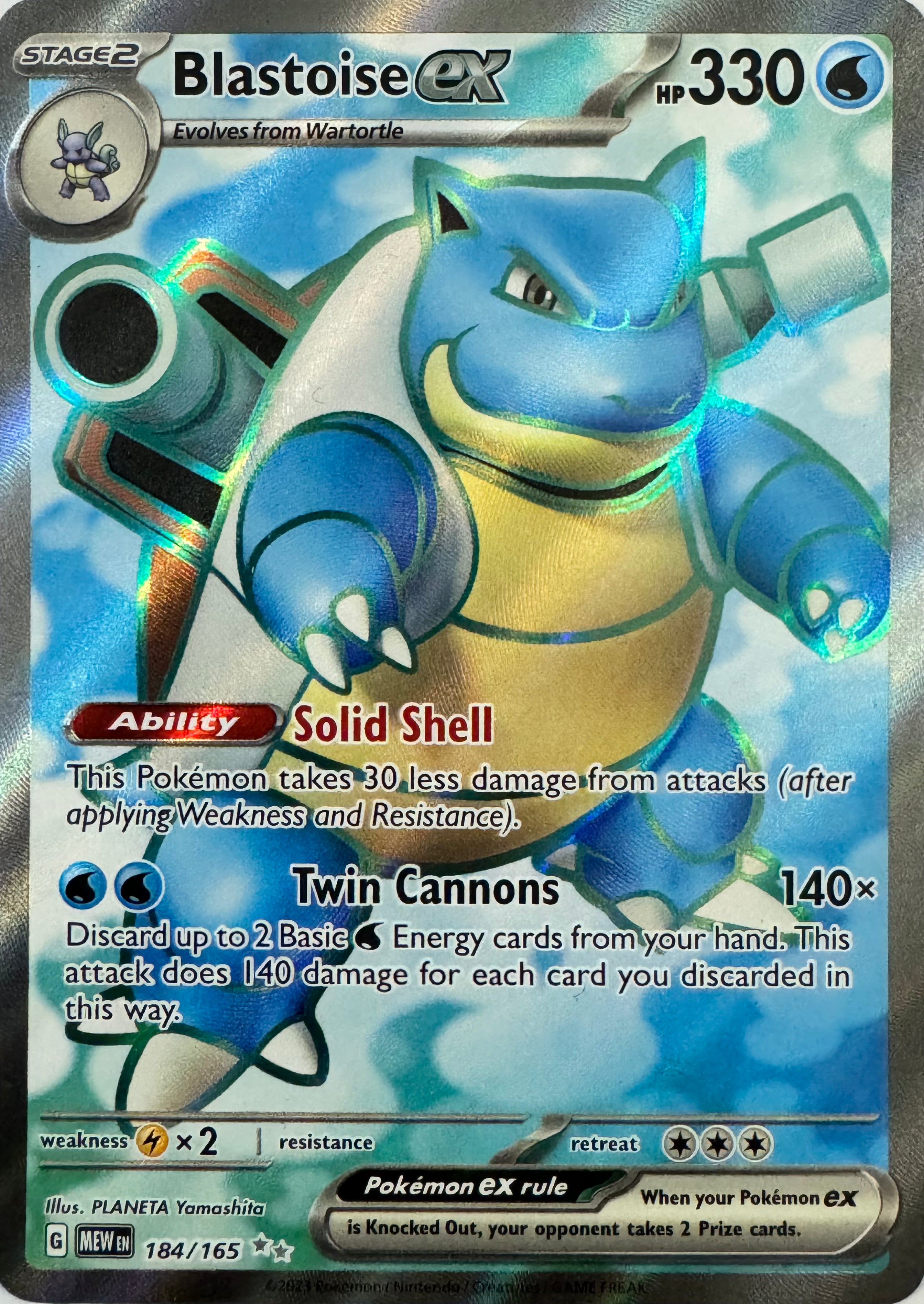 Pokemon Tcg Blastoise Ex 184/165