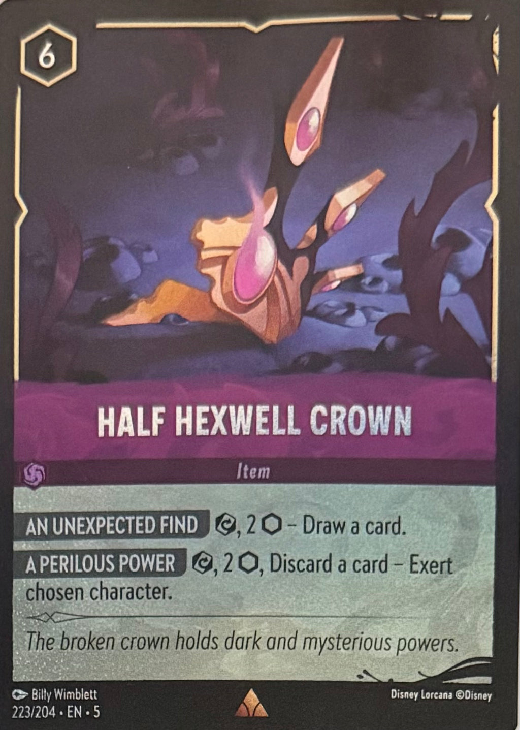 Disney Lorcana Half Hexwell Crown 223/204 (DMG) Foil