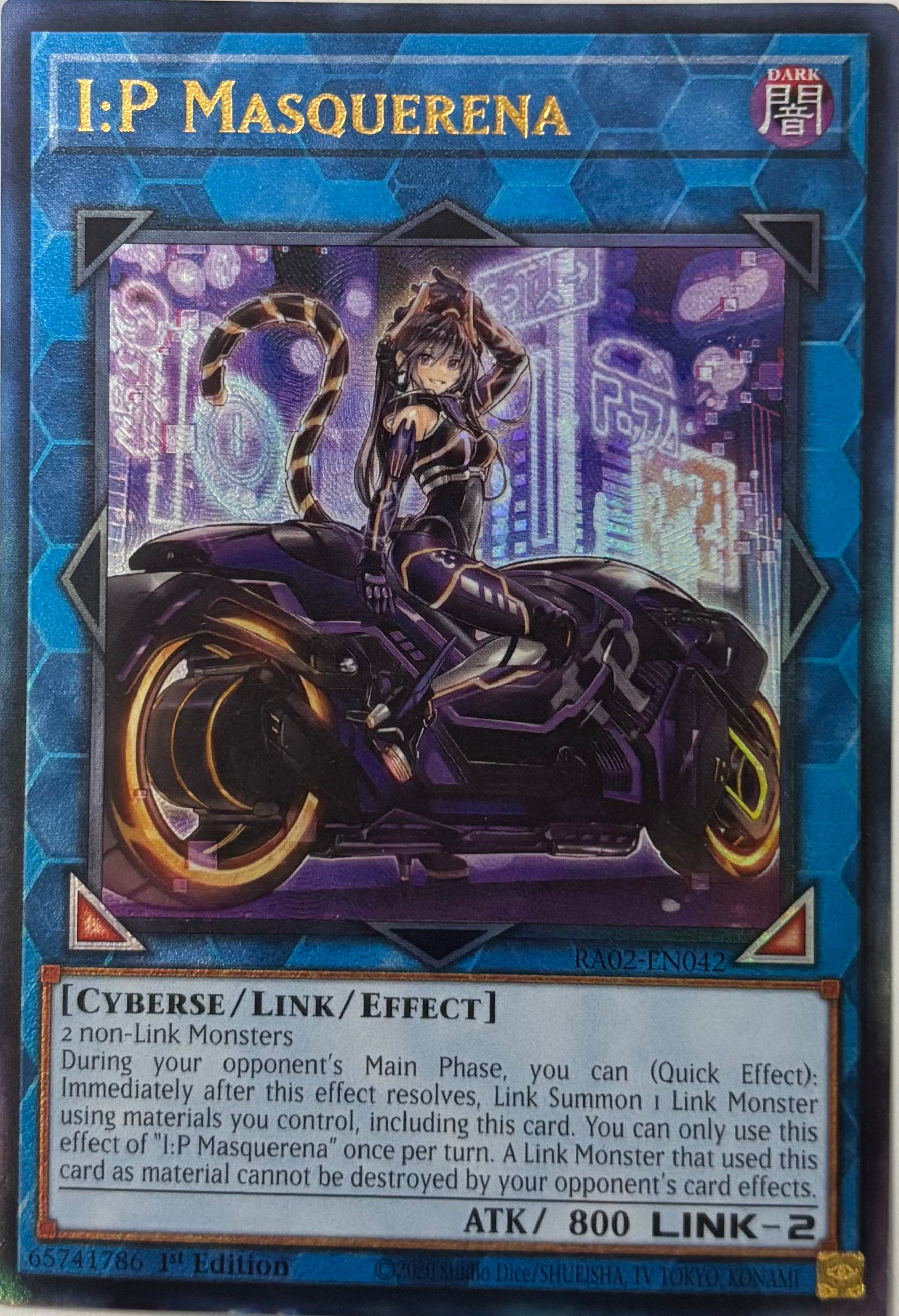 Yugioh! I:P Masquerena RA02-EN042 1st Edition Ultimate (Alternate Art)