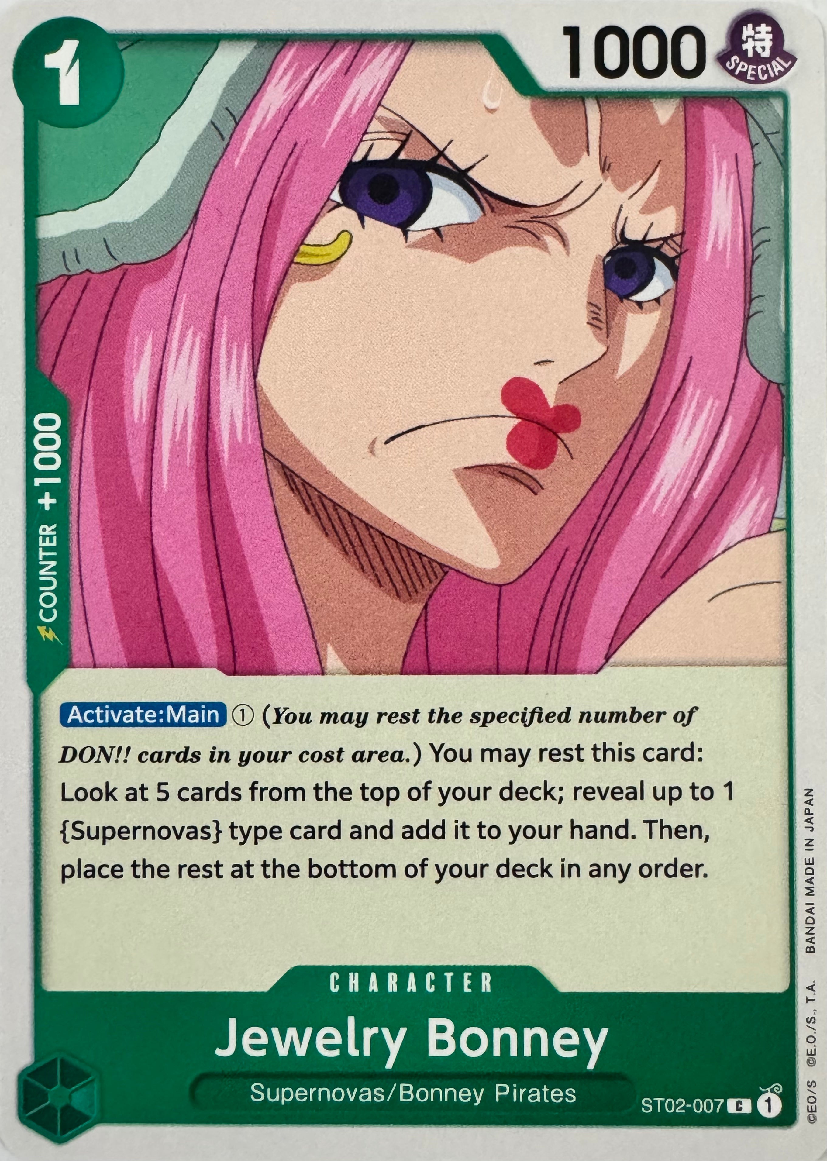 One Piece Tcg Jewelry Bonney St02-007