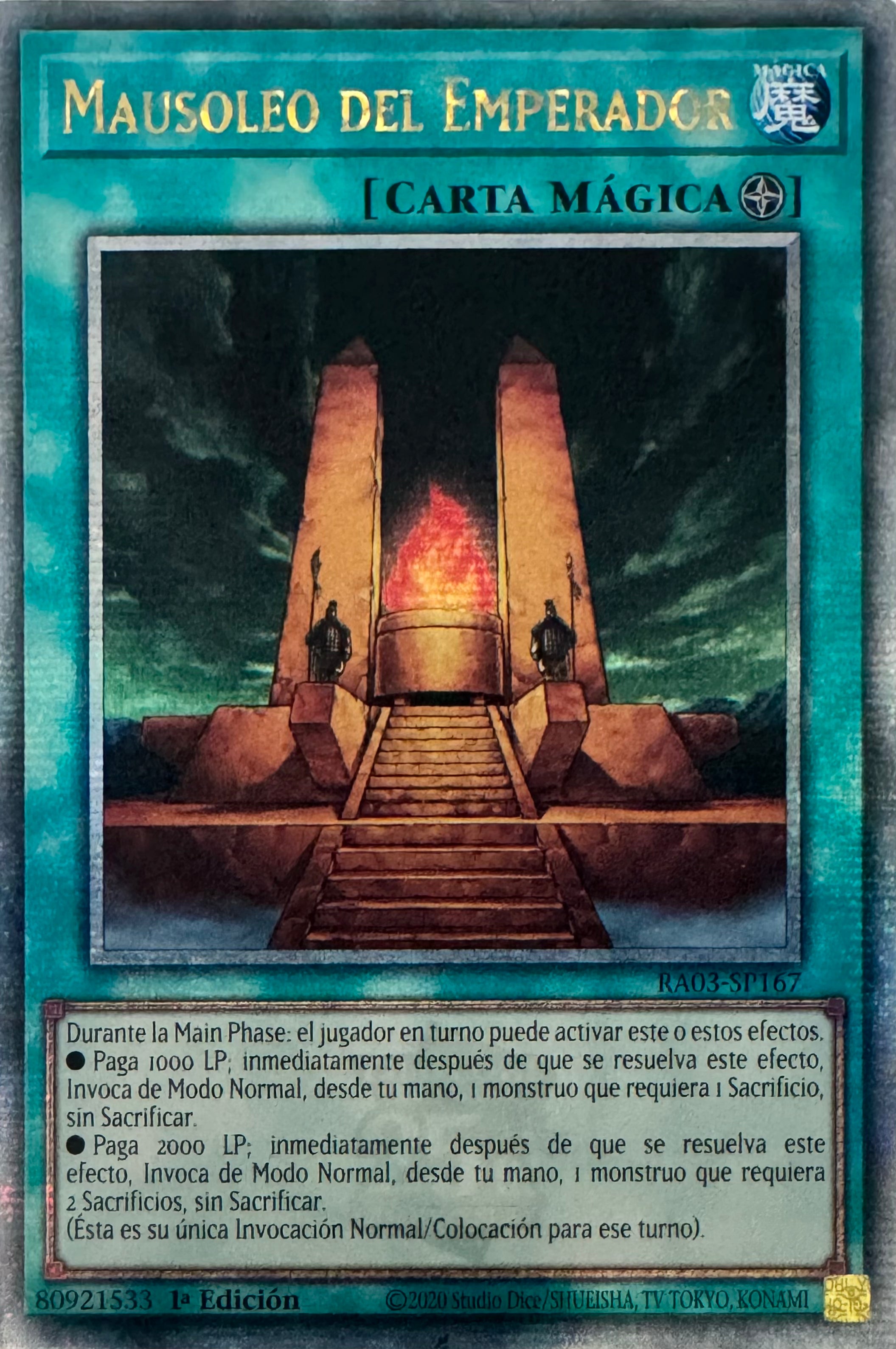 Yugioh! Mausoleo Del Emperador Ra03-sp167 1st Edition Quarter