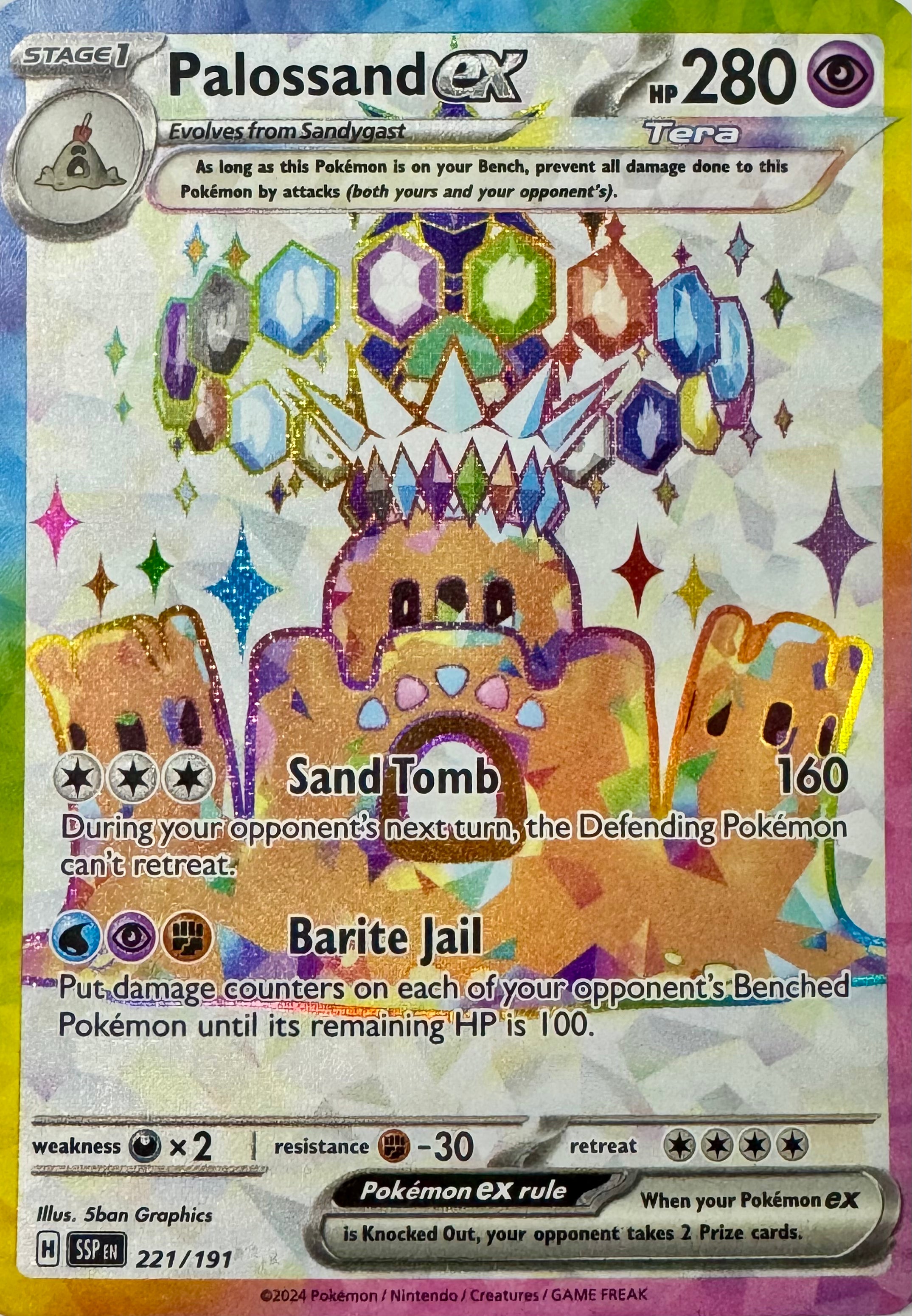 Pokémon Tcg Palossand Ex 221/191 Full Art