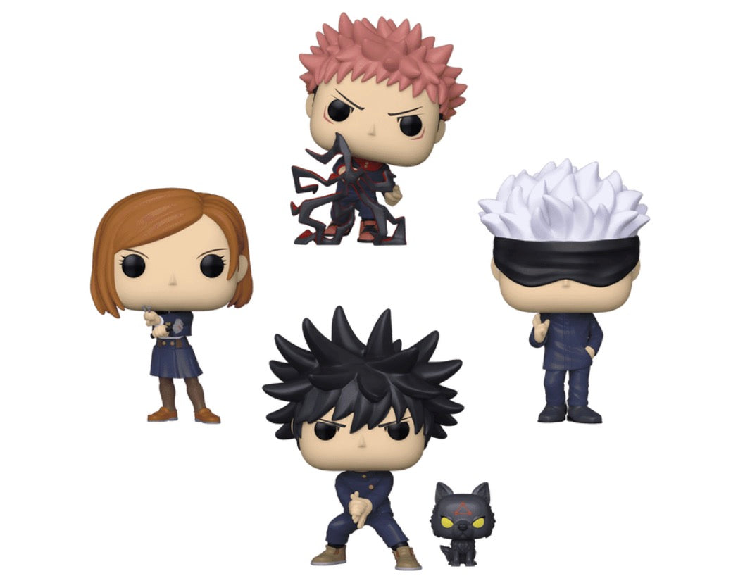Funko Pop! Yuji Iyadori / Megumi Fushiguro / Nobara Kugisaki / Satoru Gojo - 4 Pack (Glows In The Dark)