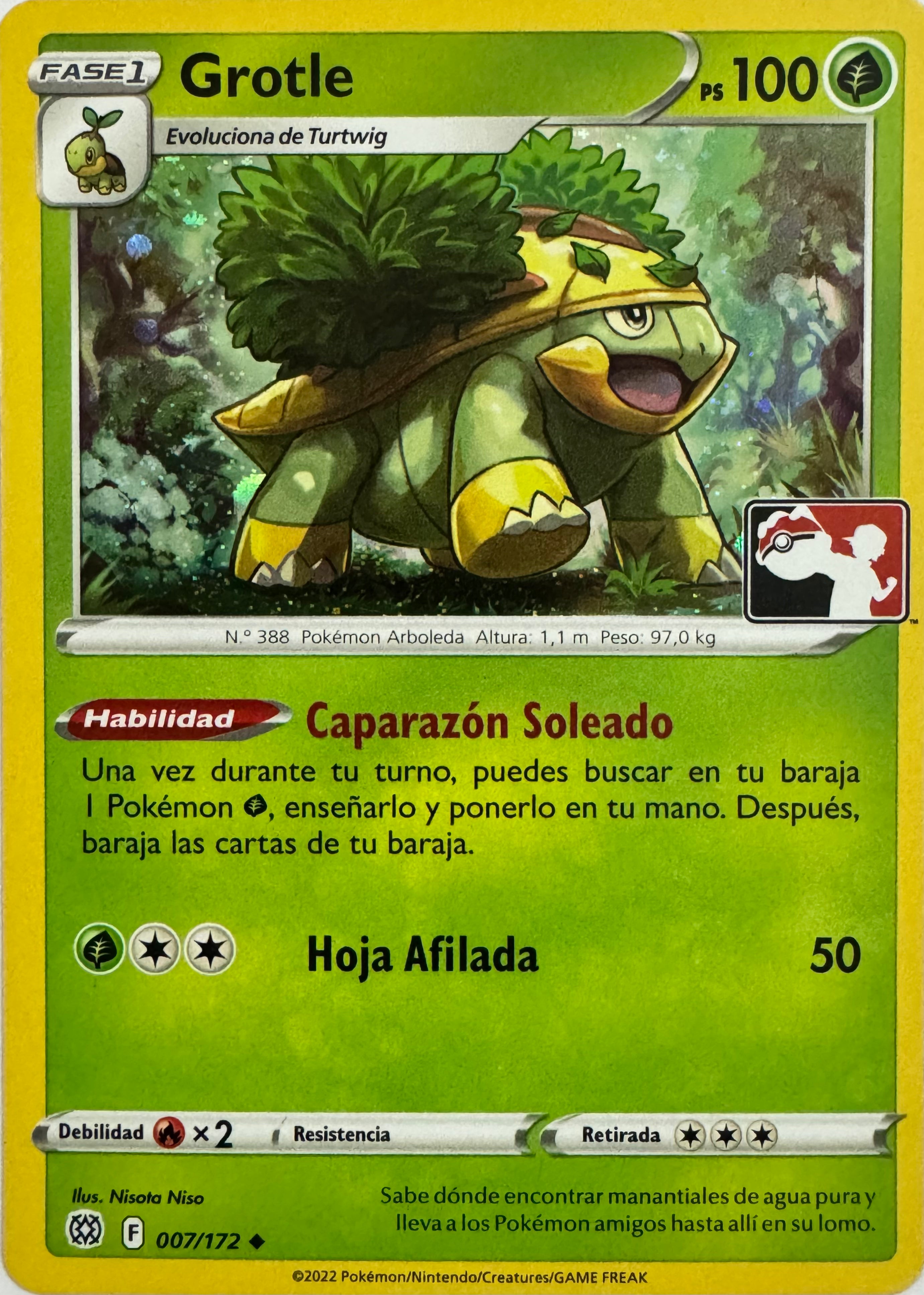 Pokemon Tcg Grotle 007/172 Holo Liga (Español)