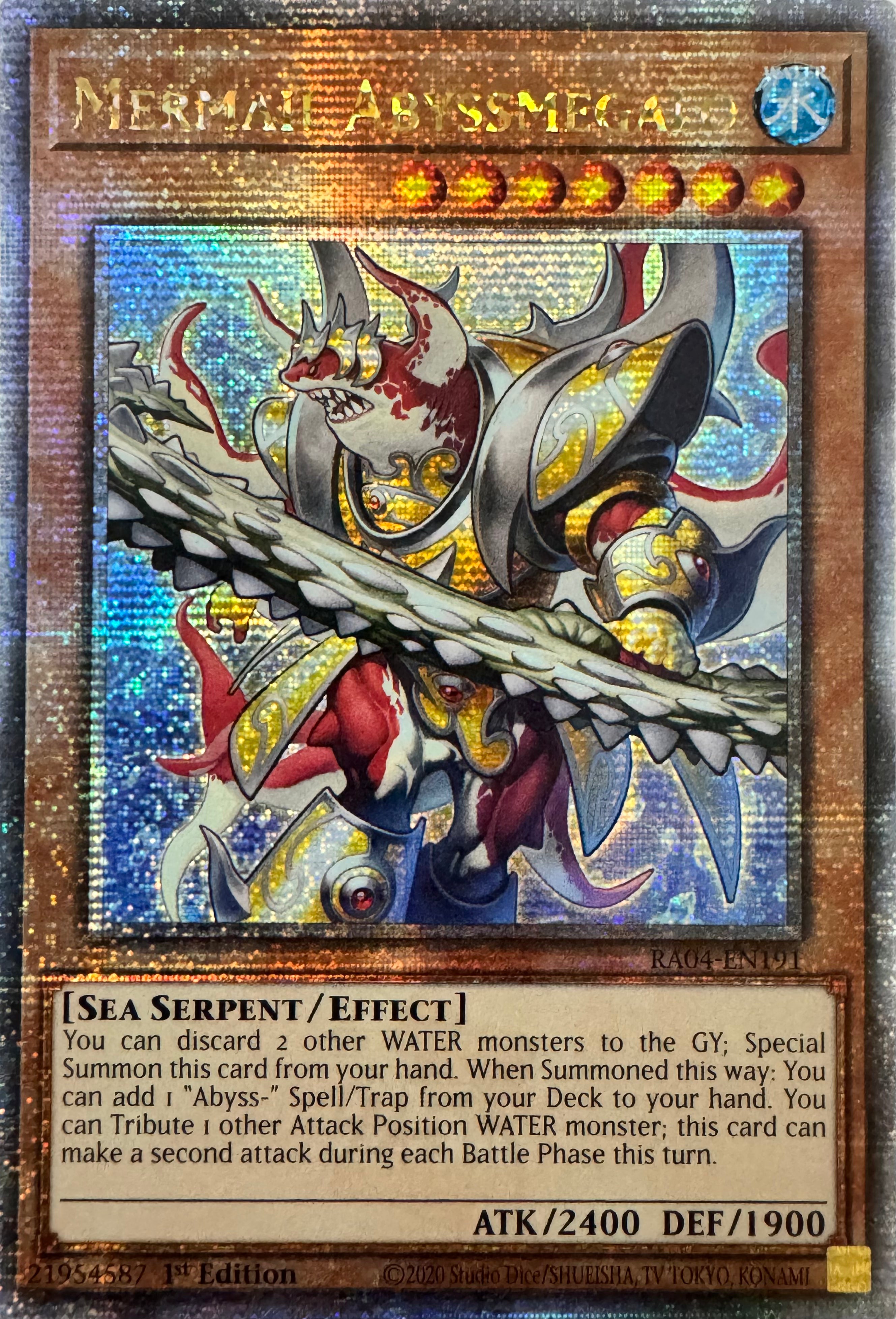 Yugioh! Mermail Abyssmegalo Ra04-en191 1st Edition Quarter