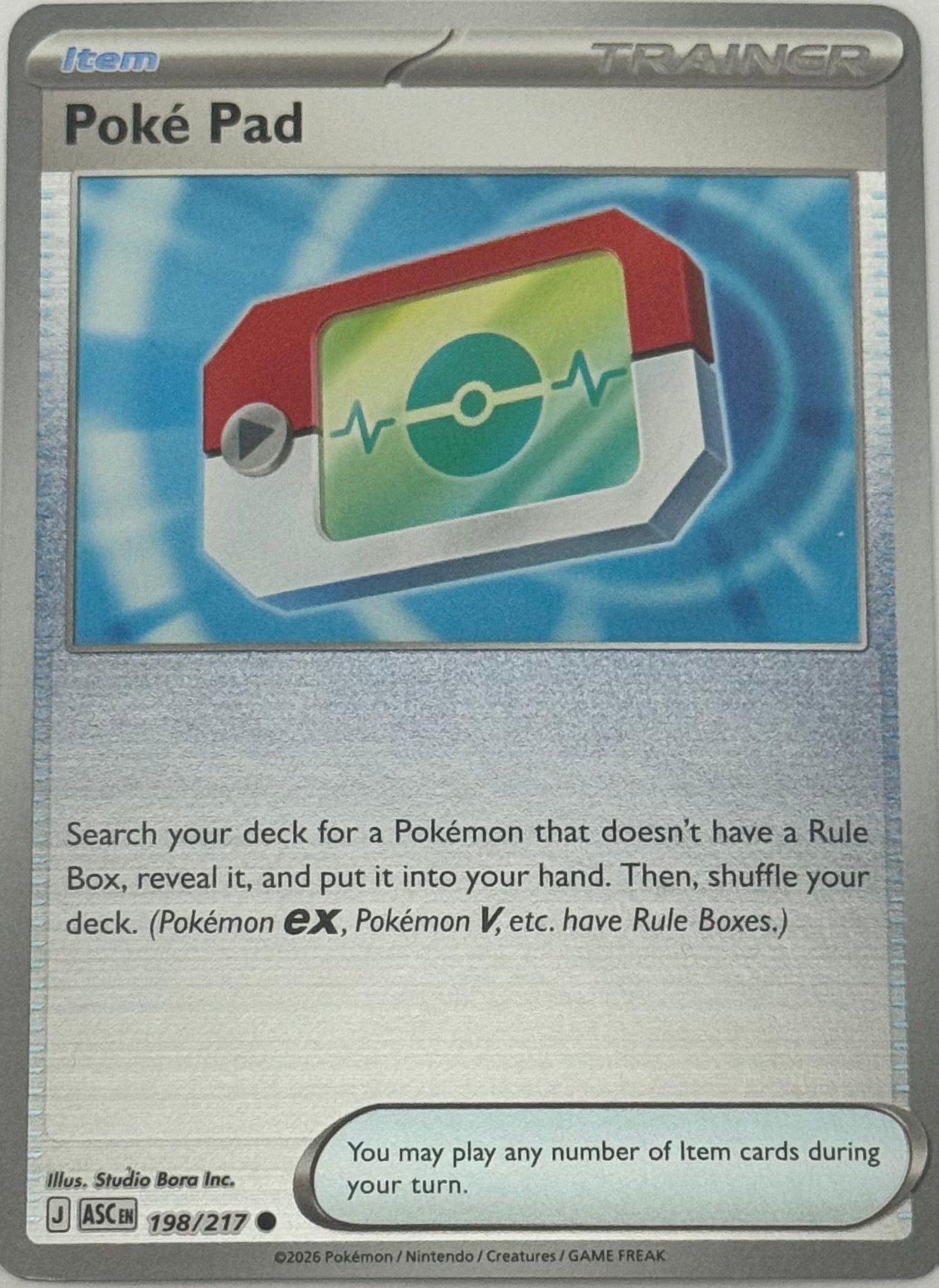 Pokemon tcg Poke pad 198/217 Reverse