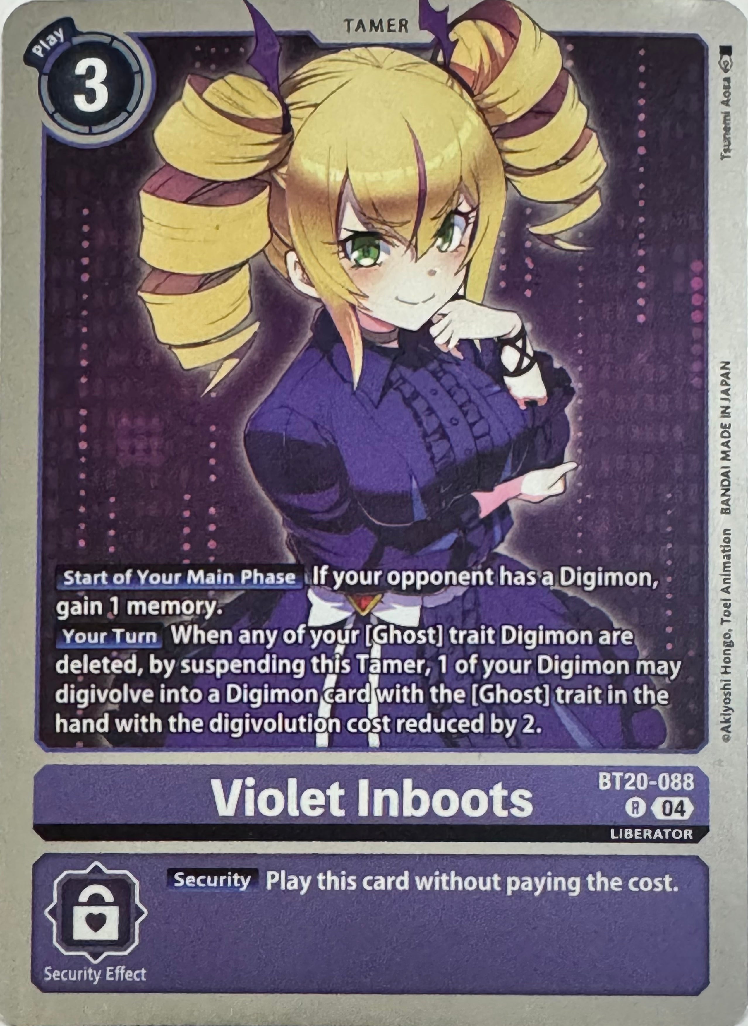 Digimon Tcg Violet Inboots Bt20-088 Foil