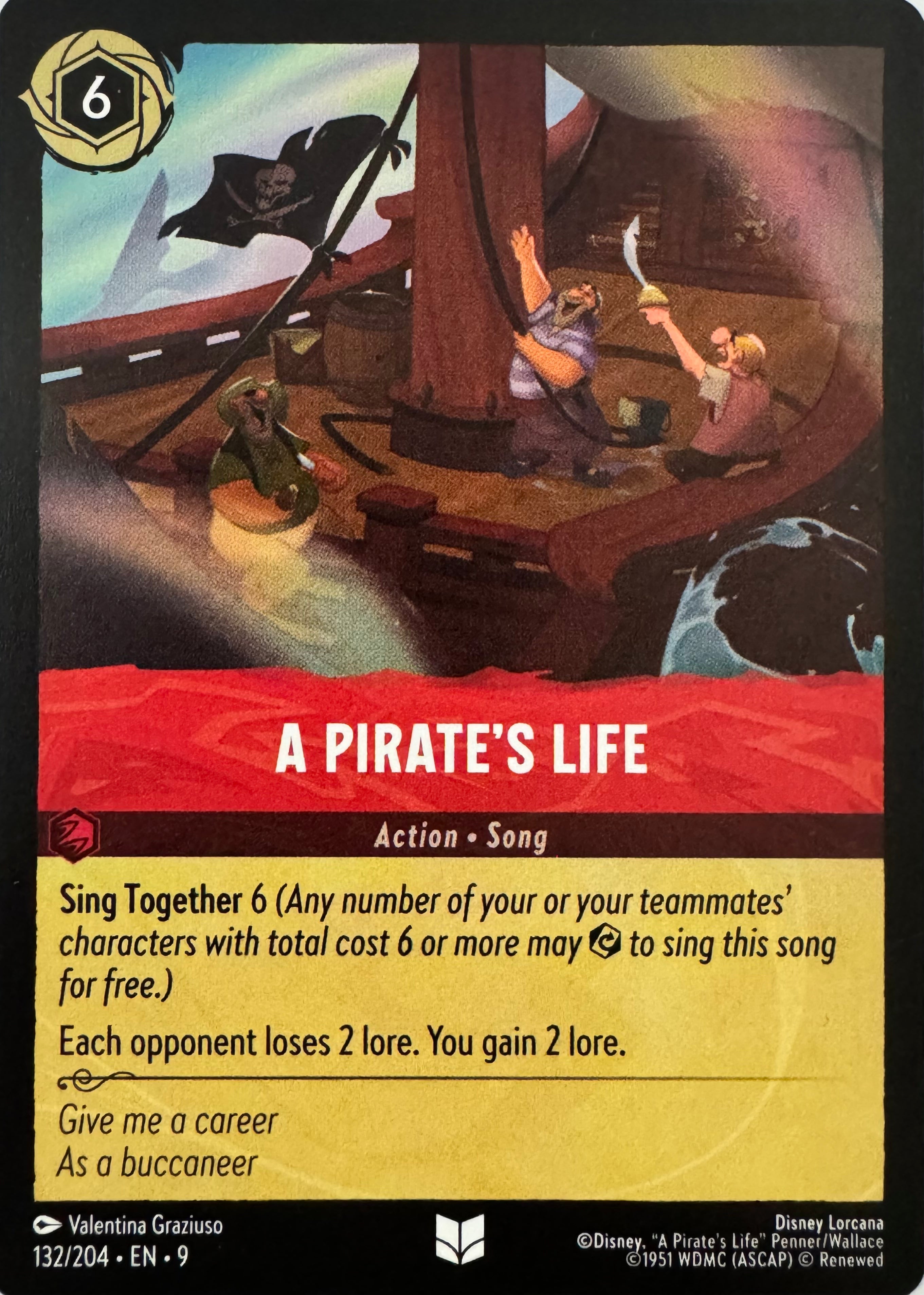 Disney Lorcana A Pirate's Life 132/204